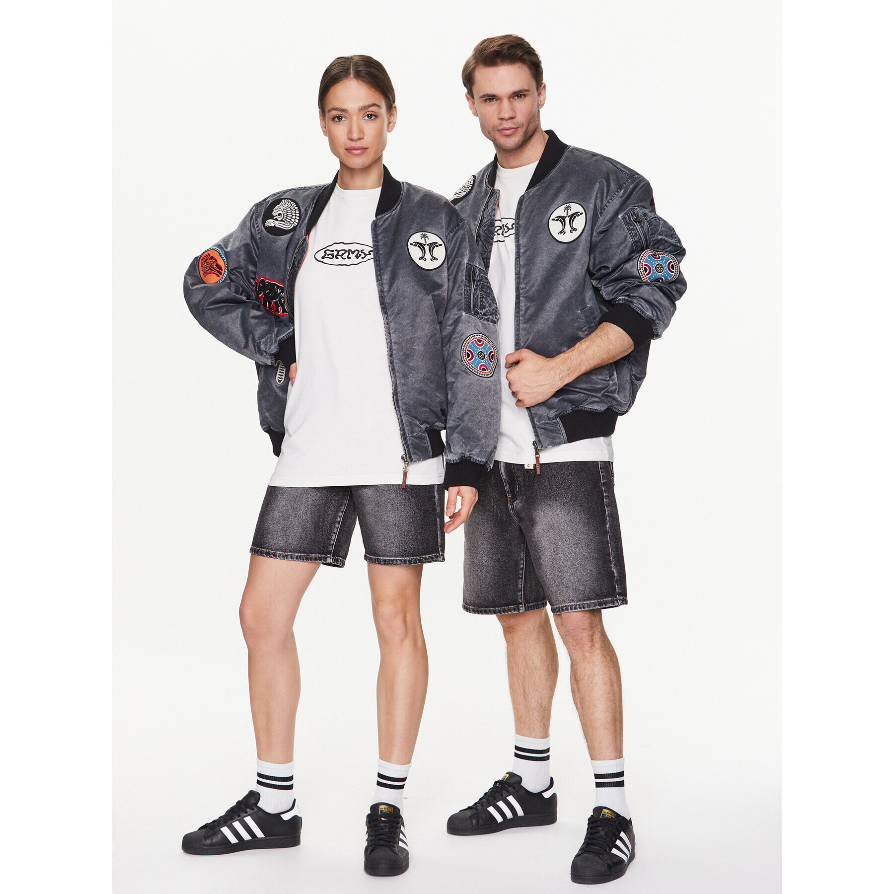 Grimey Яке бомбър GBJ164 Сив Regular Fit - Pepit.bg