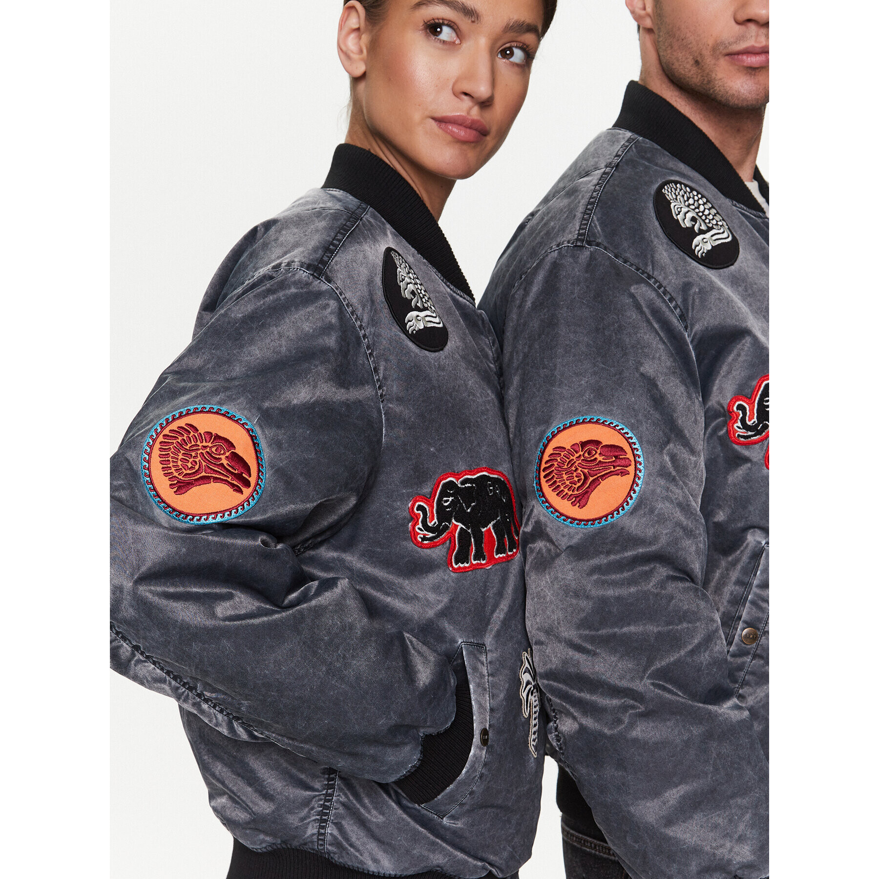 Grimey Яке бомбър GBJ164 Сив Regular Fit - Pepit.bg