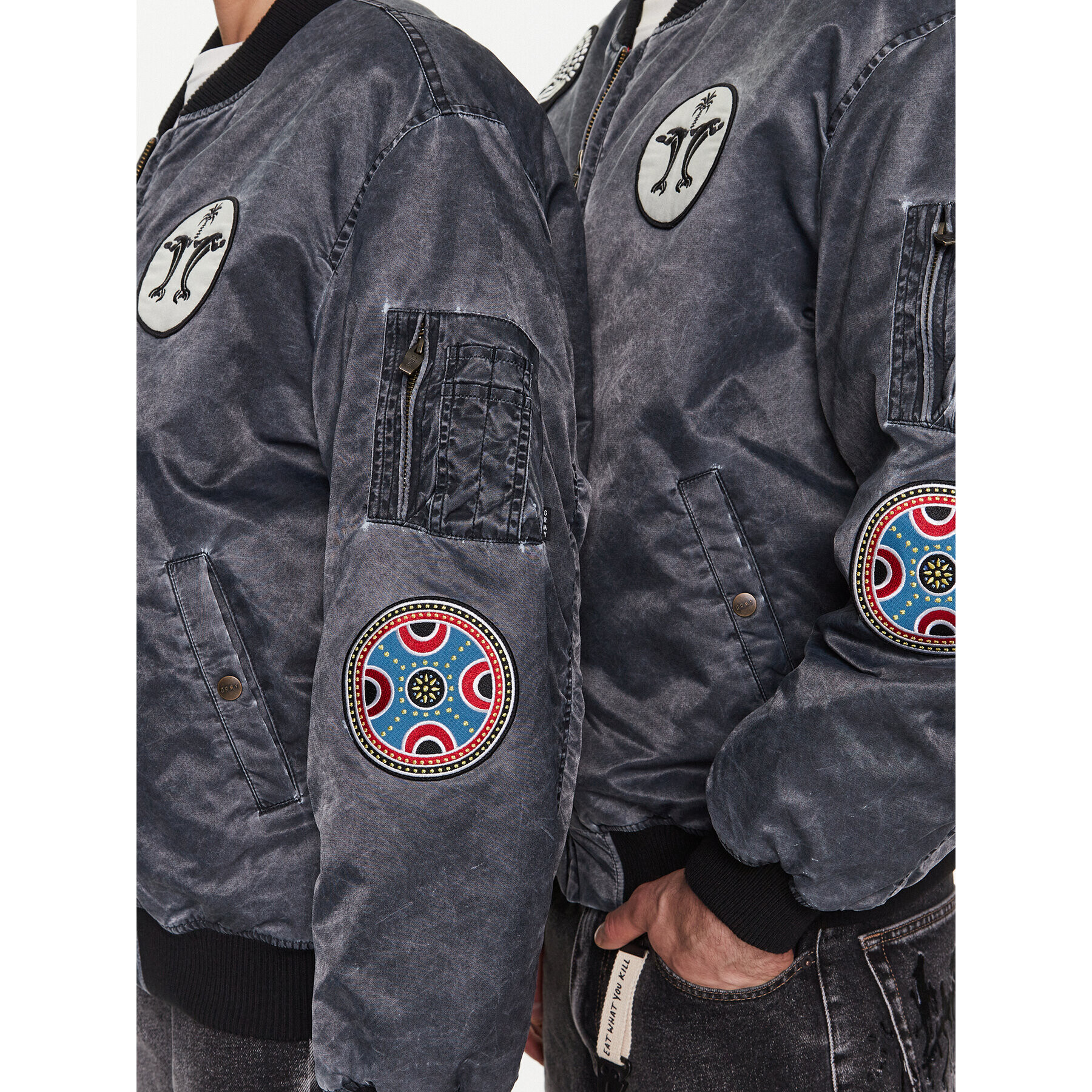 Grimey Яке бомбър GBJ164 Сив Regular Fit - Pepit.bg