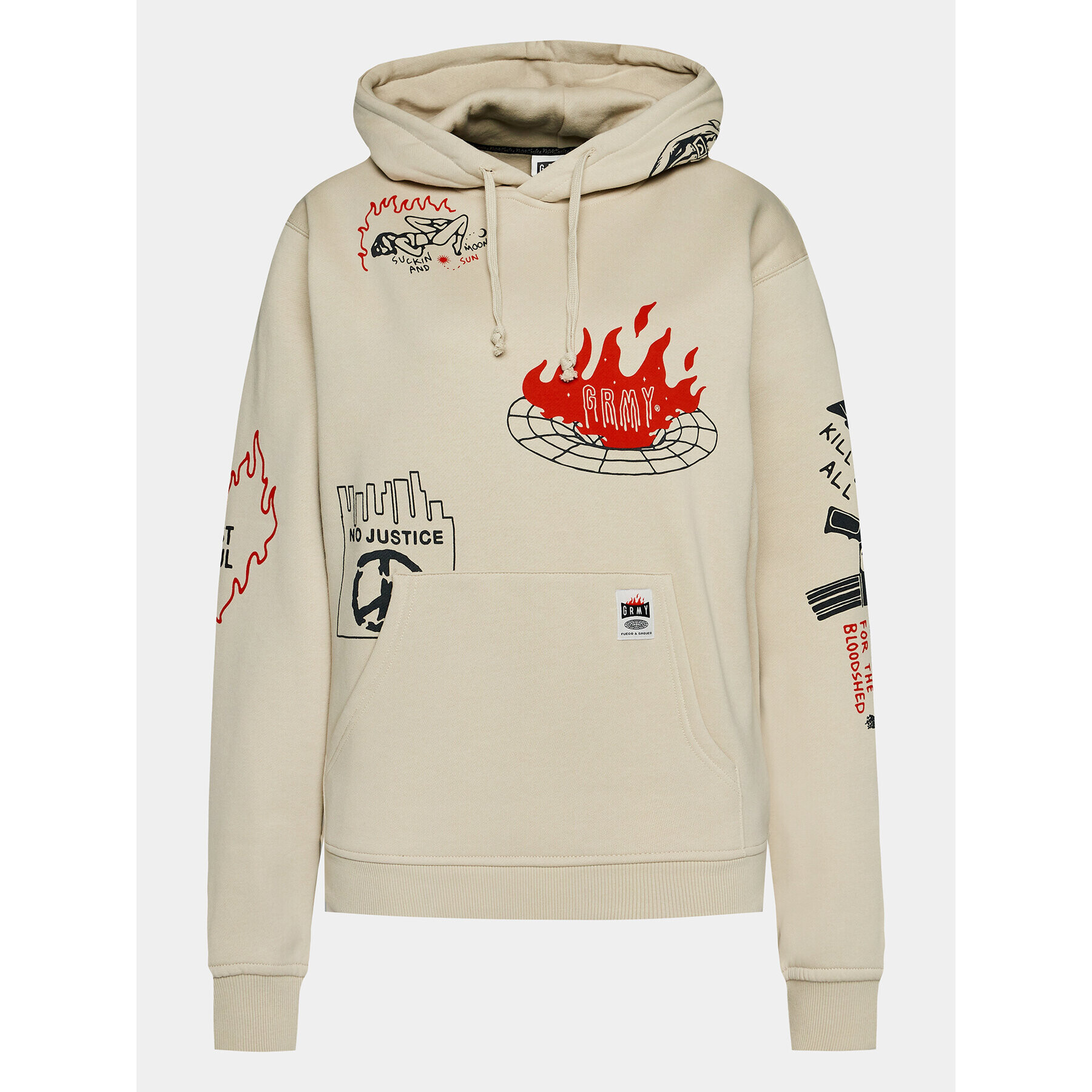 Grimey Суитшърт GCH583 Бежов Urban Fit - Pepit.bg