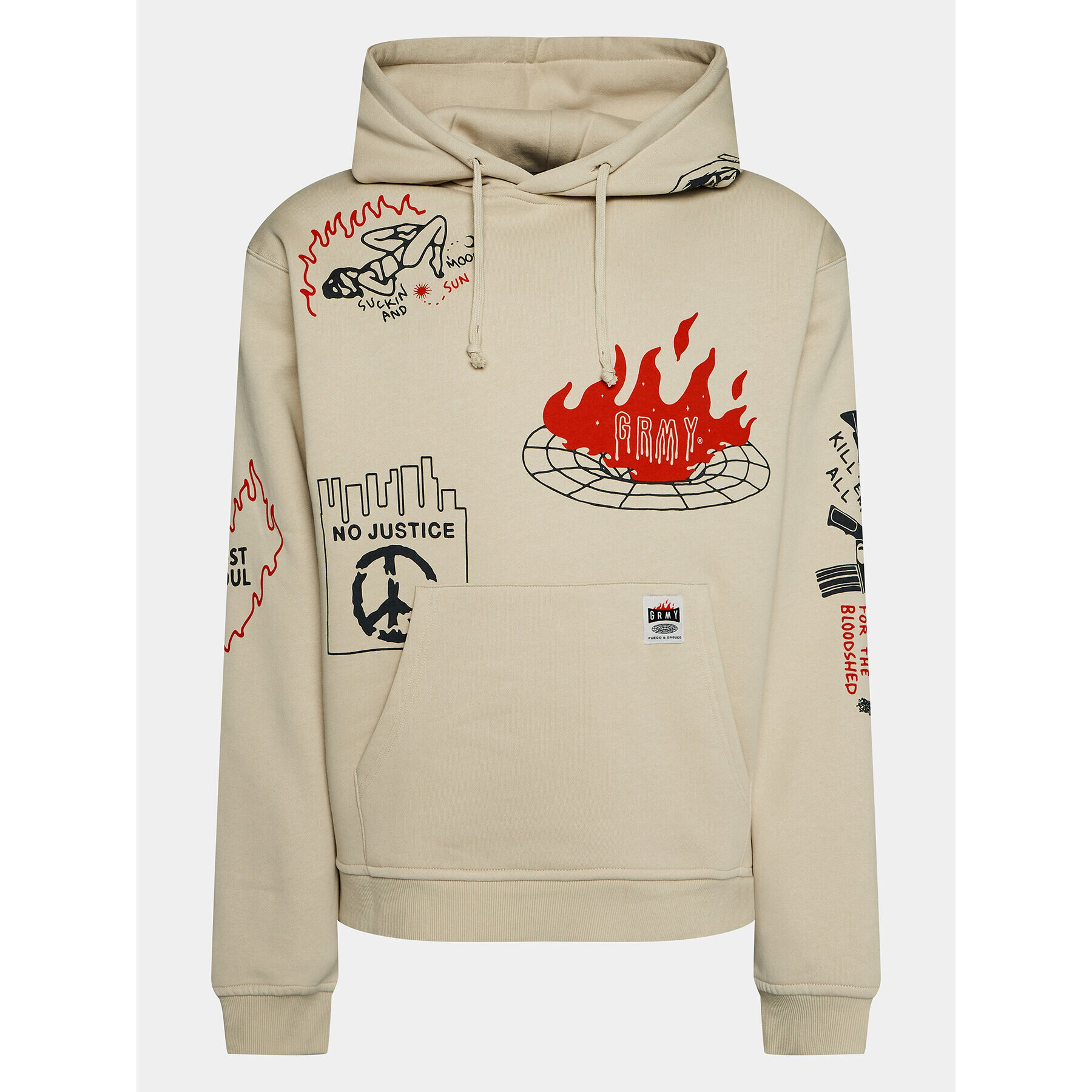 Grimey Суитшърт GCH583 Бежов Urban Fit - Pepit.bg