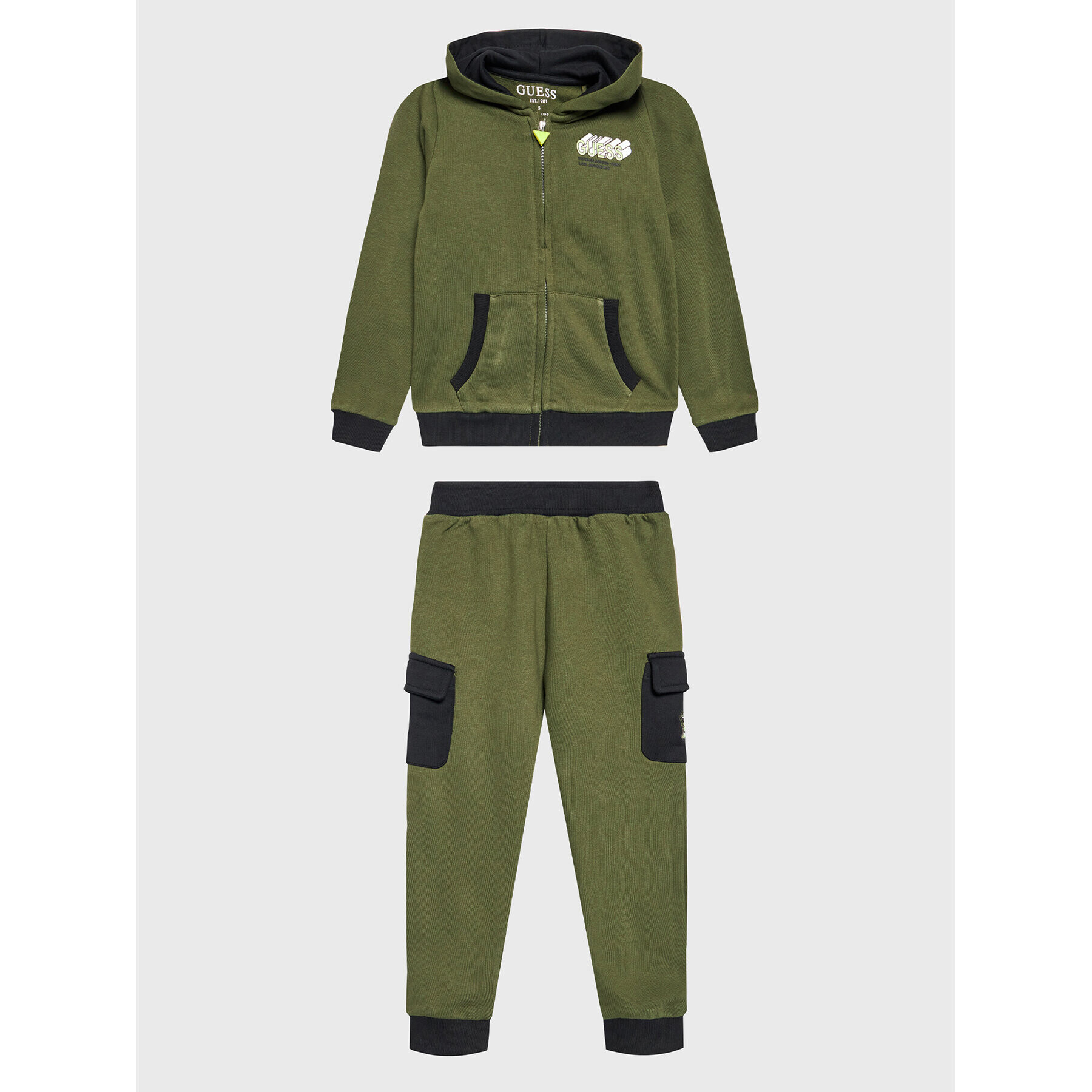 Guess Анцуг N2BG01 KAX73 Зелен Regular Fit - Pepit.bg