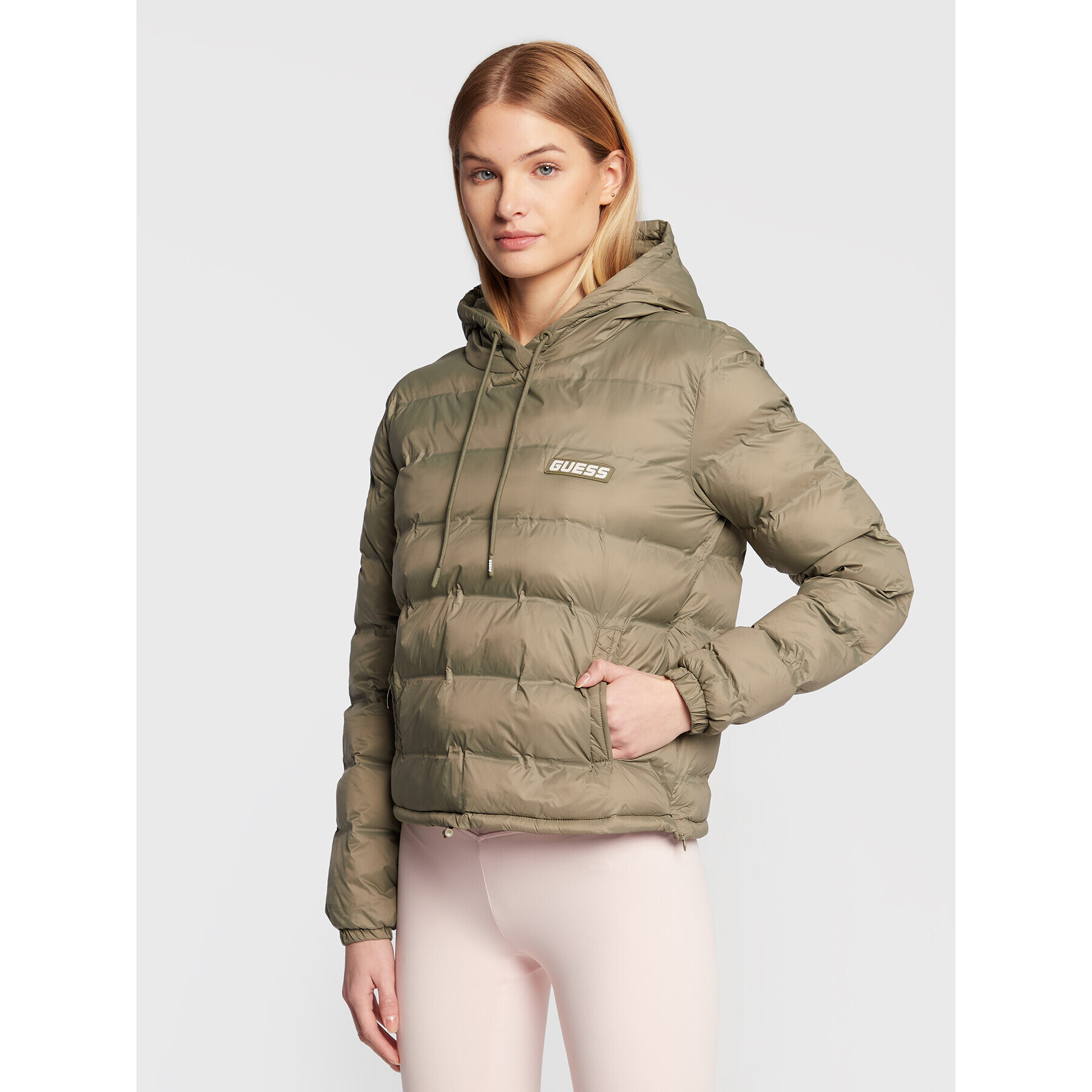 Guess Анорак Daisy V2BL03 WEXC0 Зелен Regular Fit - Pepit.bg