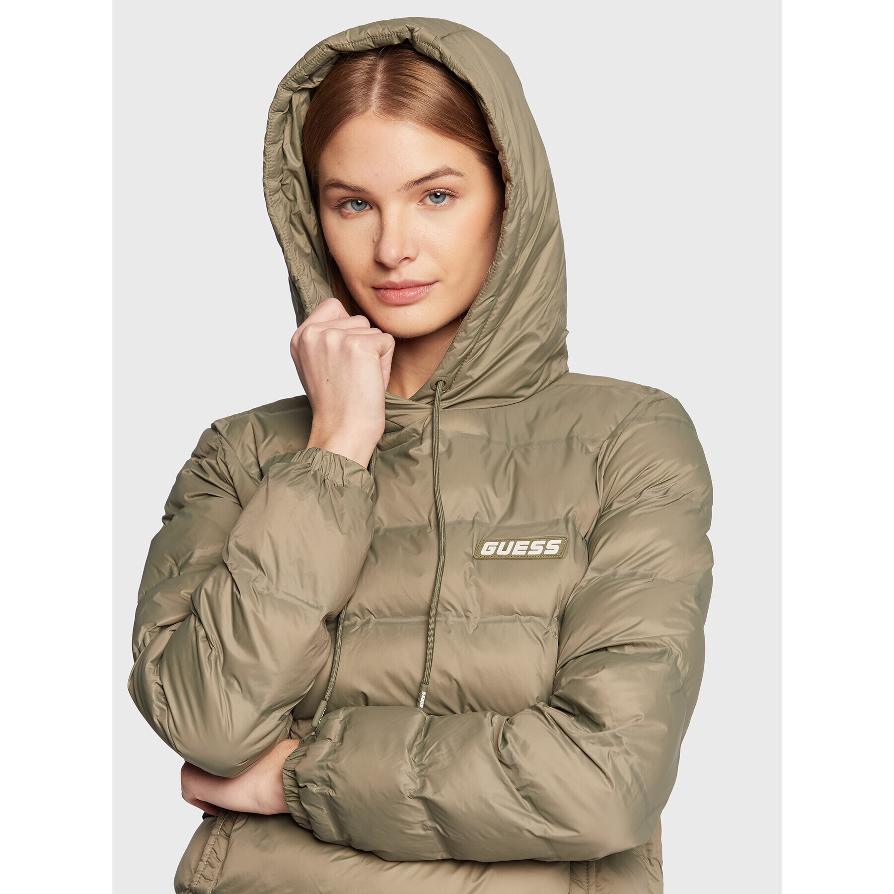 Guess Анорак Daisy V2BL03 WEXC0 Зелен Regular Fit - Pepit.bg