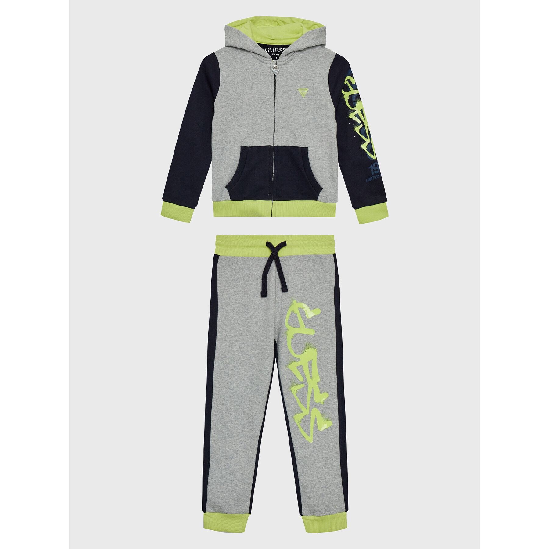 Guess Анцуг N3RG03 K8643 Сив Regular Fit - Pepit.bg