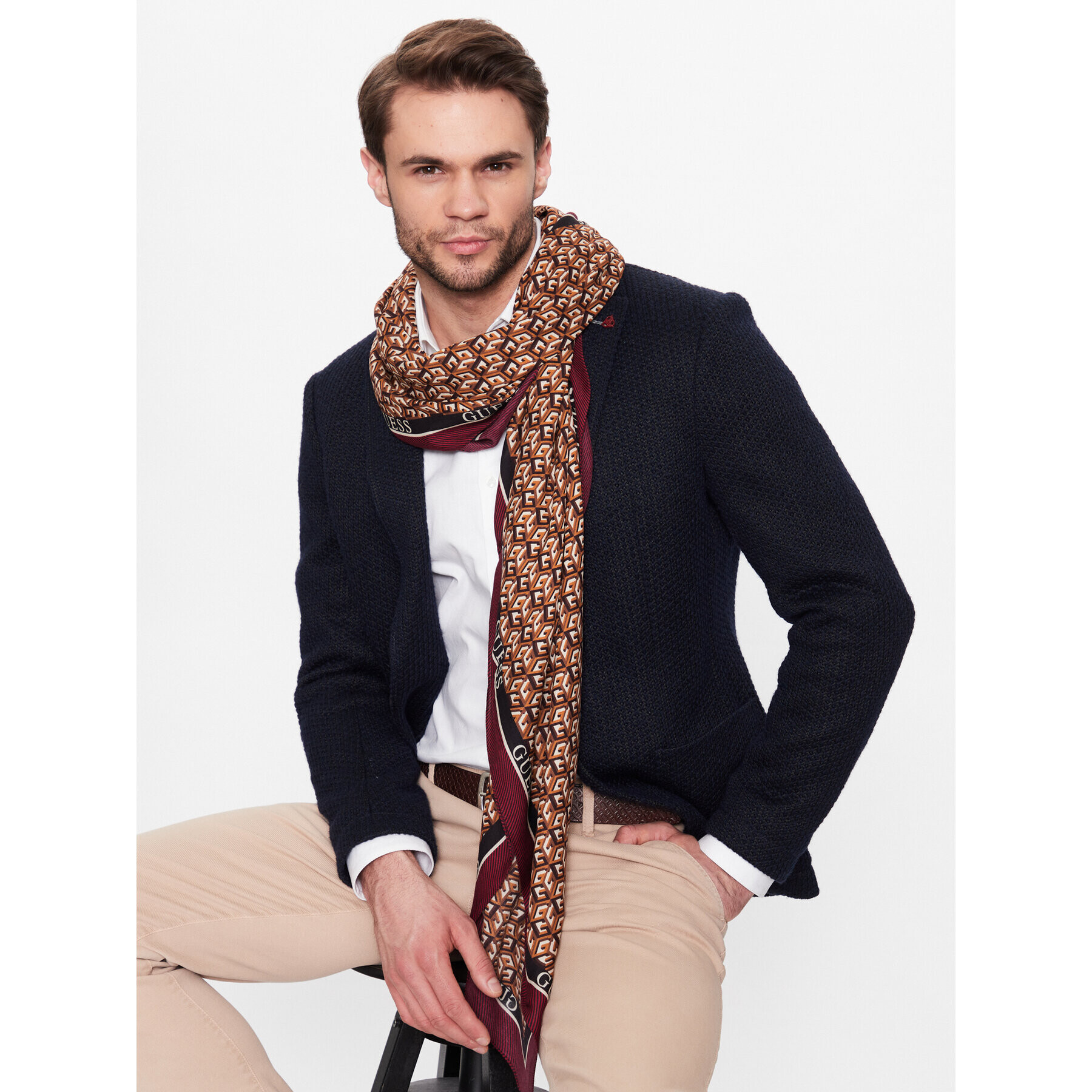 Guess Бандана Not Coordinated Scarves AM9080 VIS03 Кафяв - Pepit.bg