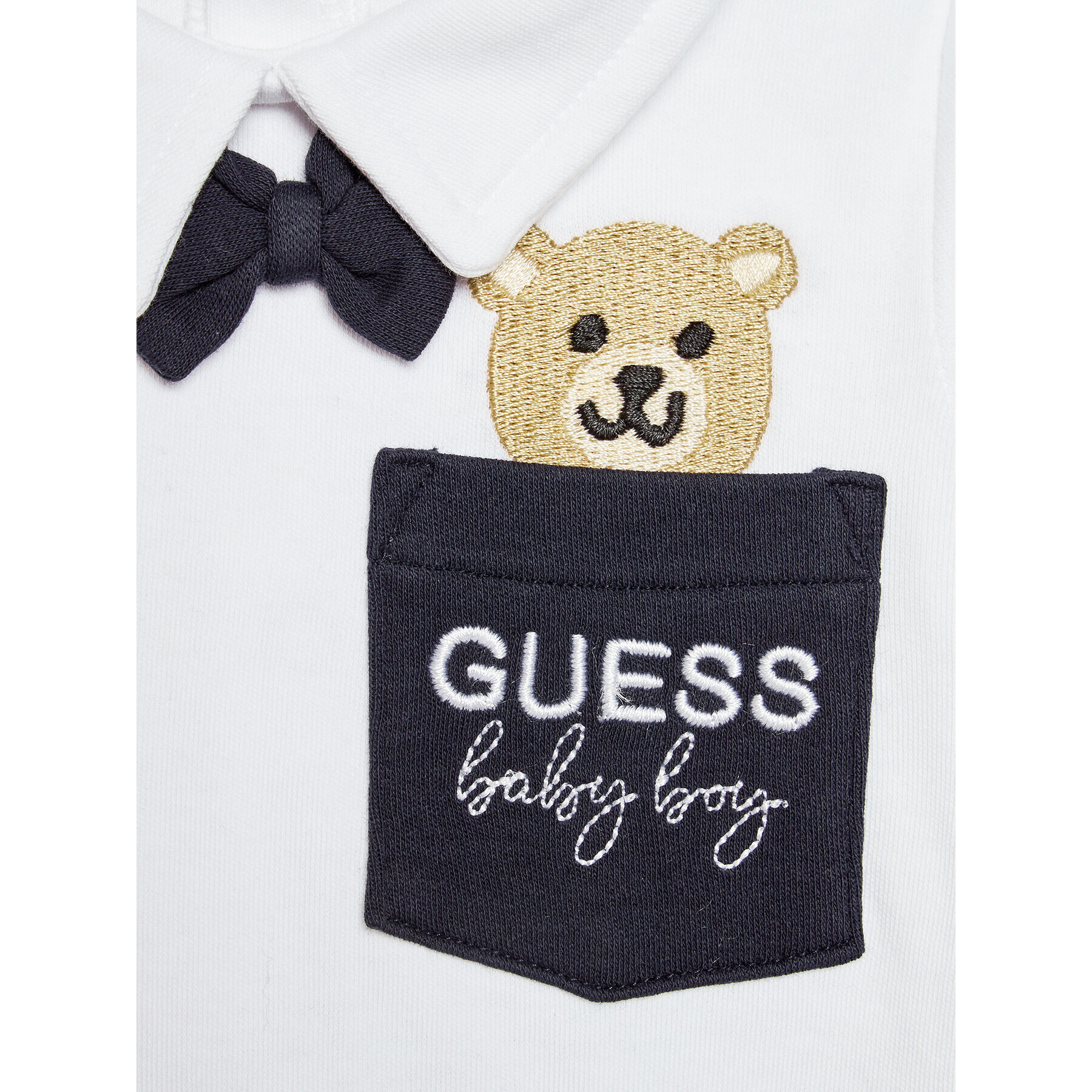 Guess Бебешки гащеризон със стъпала P3BG04 KBEG0 Бял Regular Fit - Pepit.bg