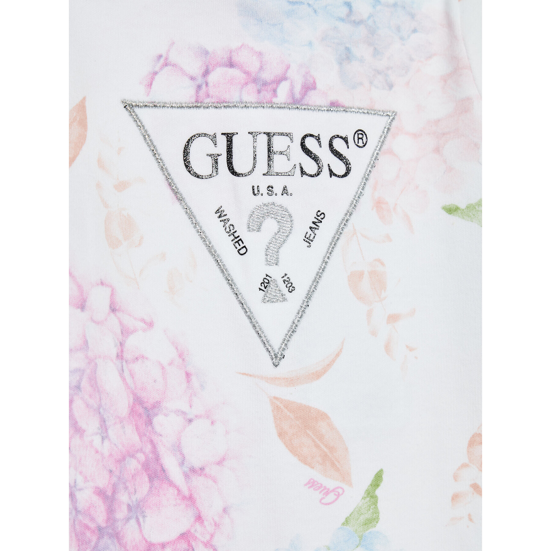 Guess Бебешки гащеризон със стъпала S3RG04 K83S0 Бял Regular Fit - Pepit.bg
