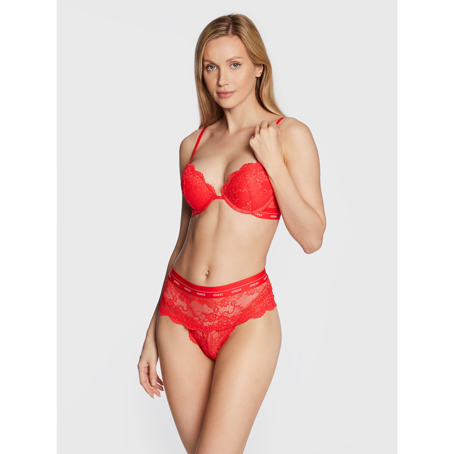 Guess Бикини тип прашка Aria O2BE01 PZ01C Червен - Pepit.bg