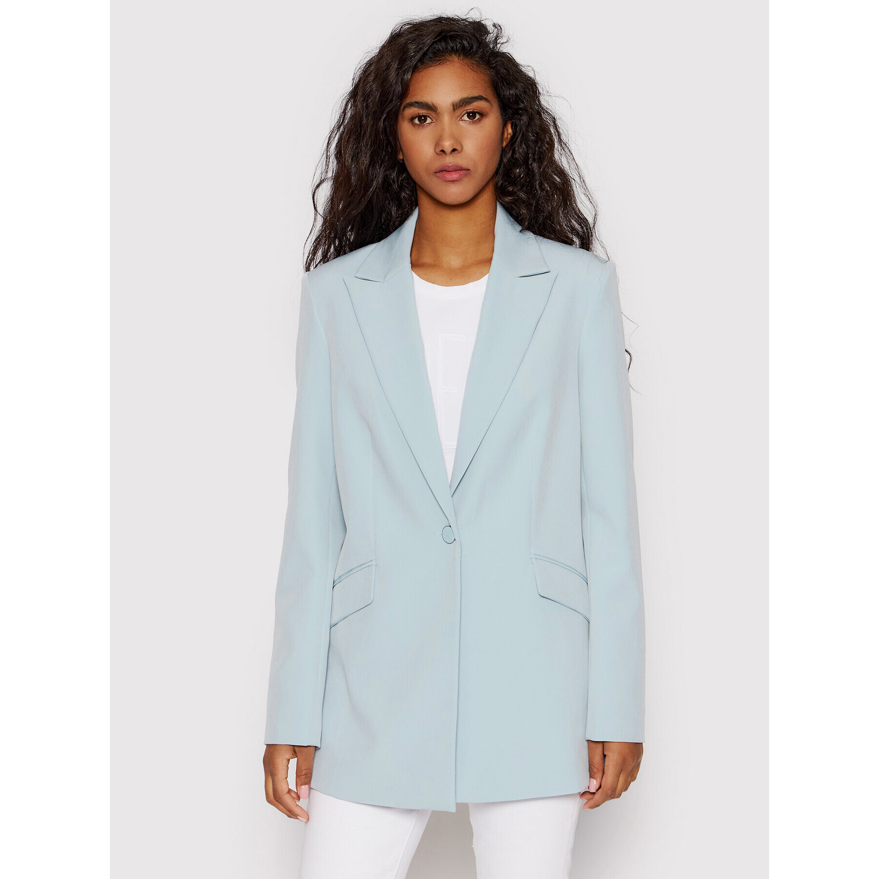 Guess Блейзър W2GN34 WB4H2 Син Relaxed Fit - Pepit.bg