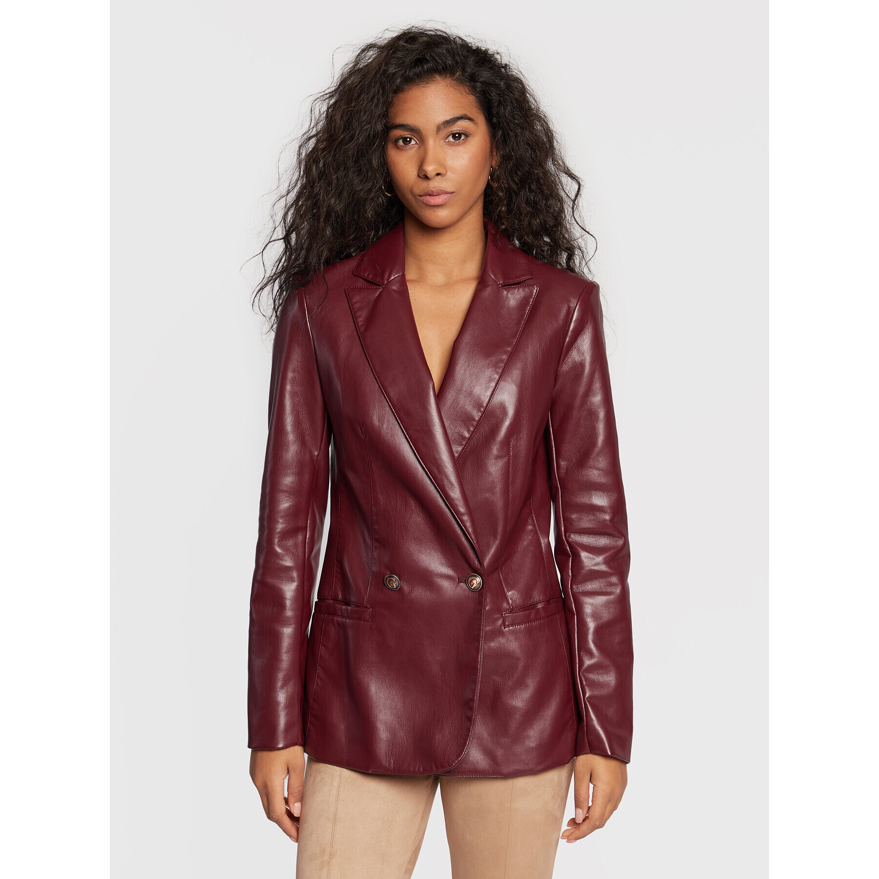 Guess Сако W3RN47 WF8P0 Бордо Regular Fit - Pepit.bg