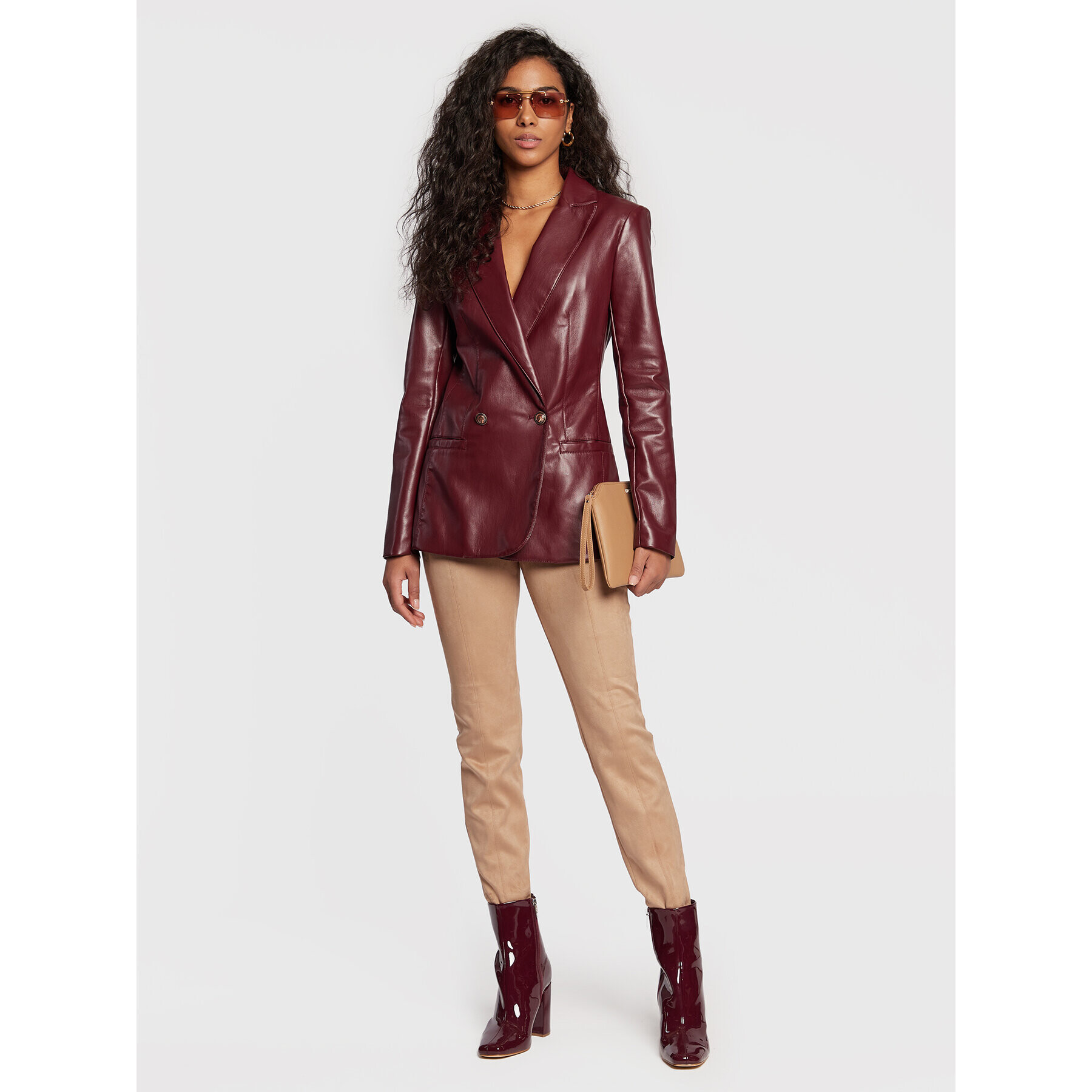 Guess Сако W3RN47 WF8P0 Бордо Regular Fit - Pepit.bg