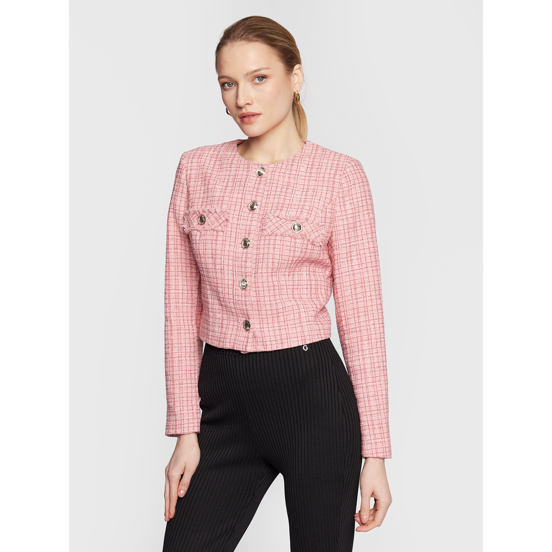 Guess Сако W3RN50 WF5A0 Розов Regular Fit - Pepit.bg