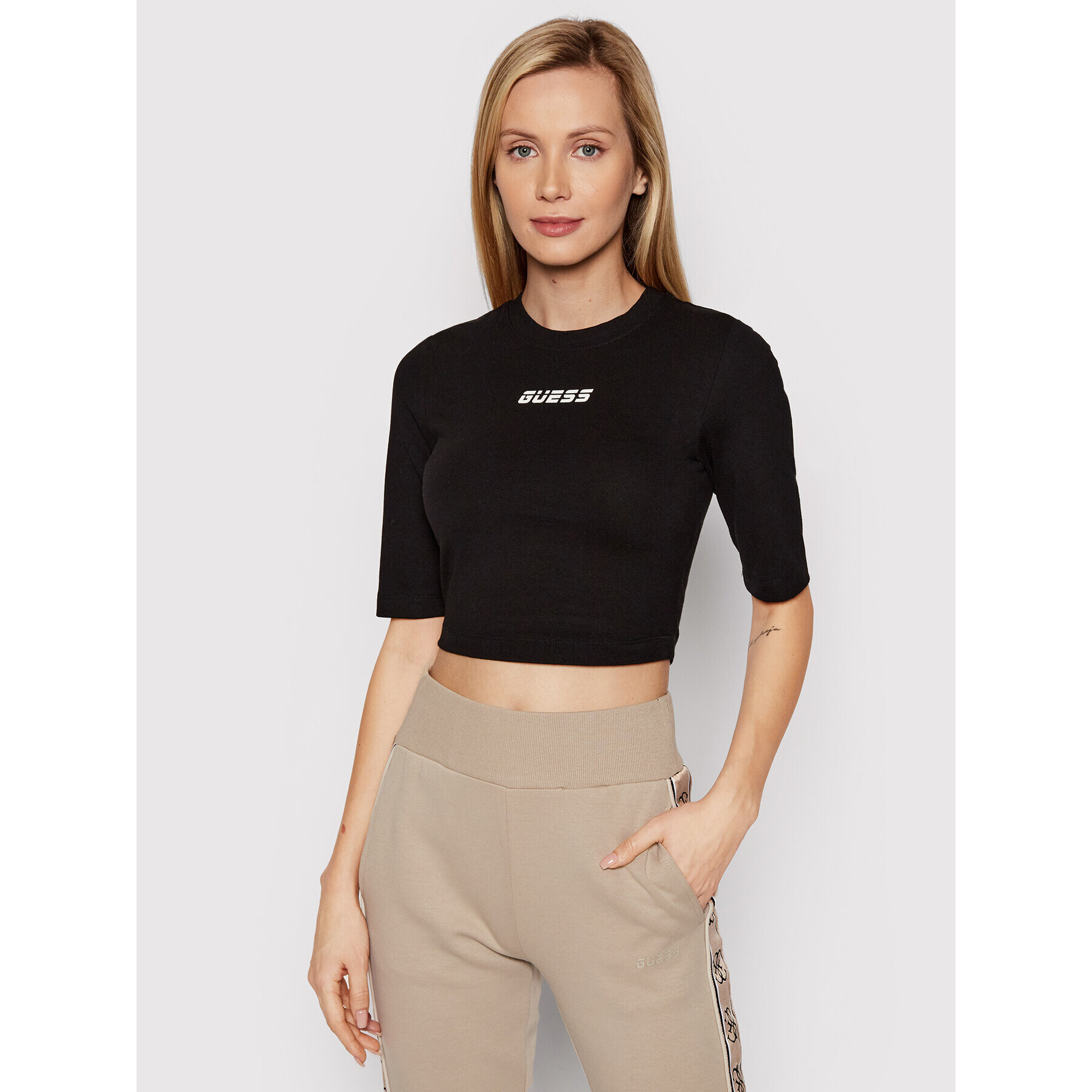 Guess Блуза Allison V2RI04 KASI1 Черен Slim Fit - Pepit.bg