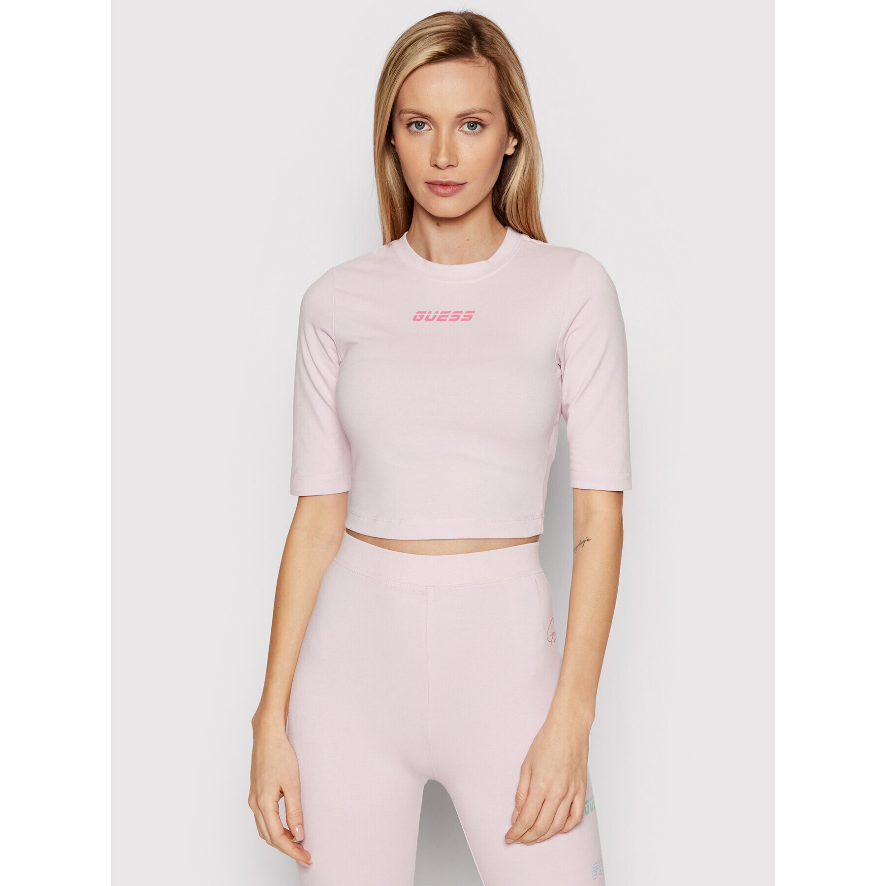 Guess Блуза Allison V2RI04 KASI1 Виолетов Slim Fit - Pepit.bg