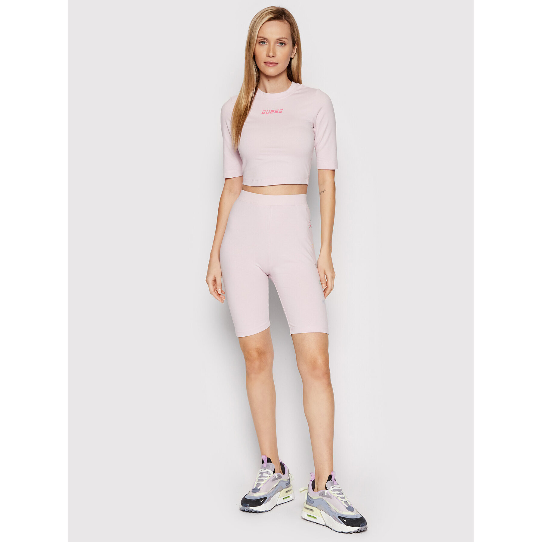 Guess Блуза Allison V2RI04 KASI1 Виолетов Slim Fit - Pepit.bg