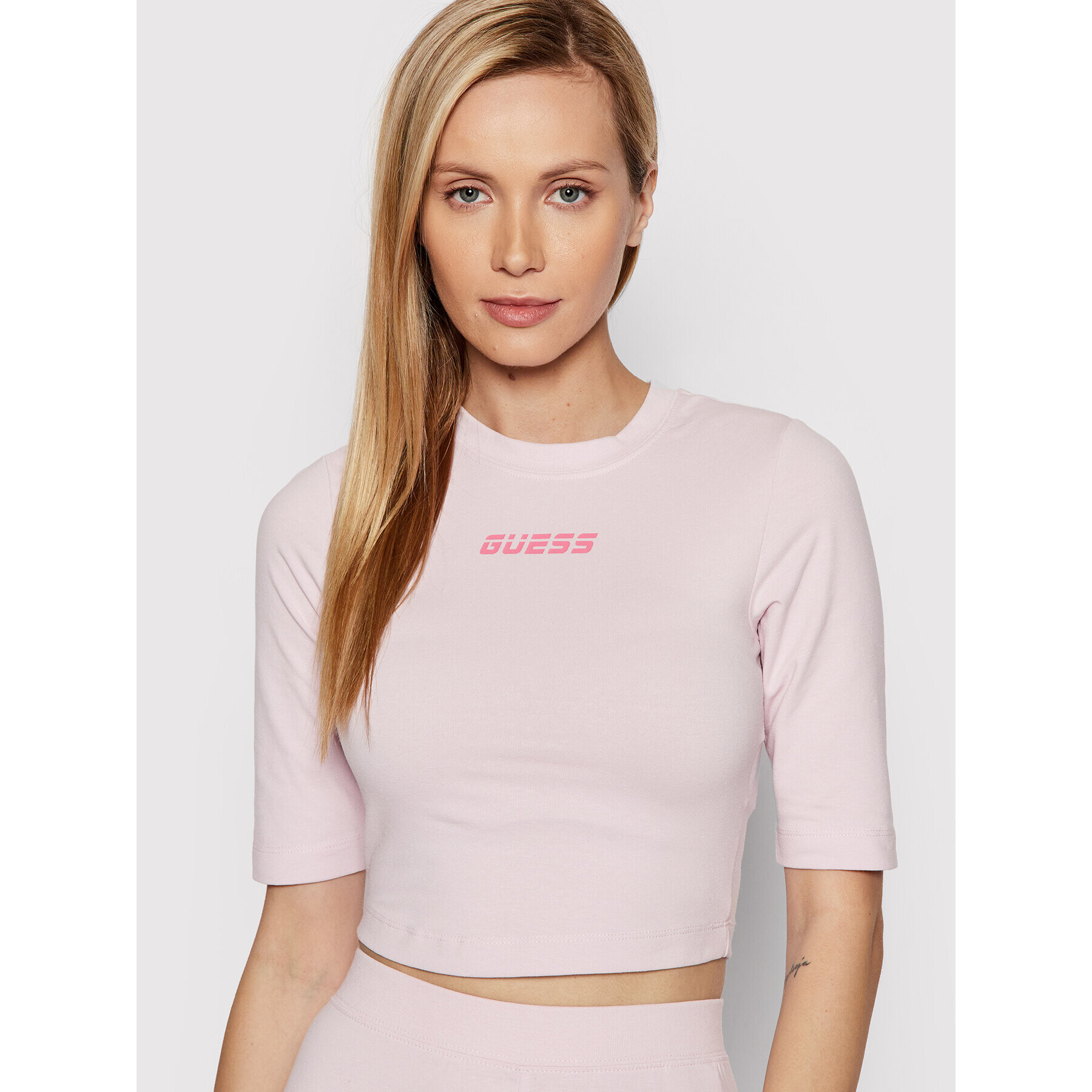 Guess Блуза Allison V2RI04 KASI1 Виолетов Slim Fit - Pepit.bg