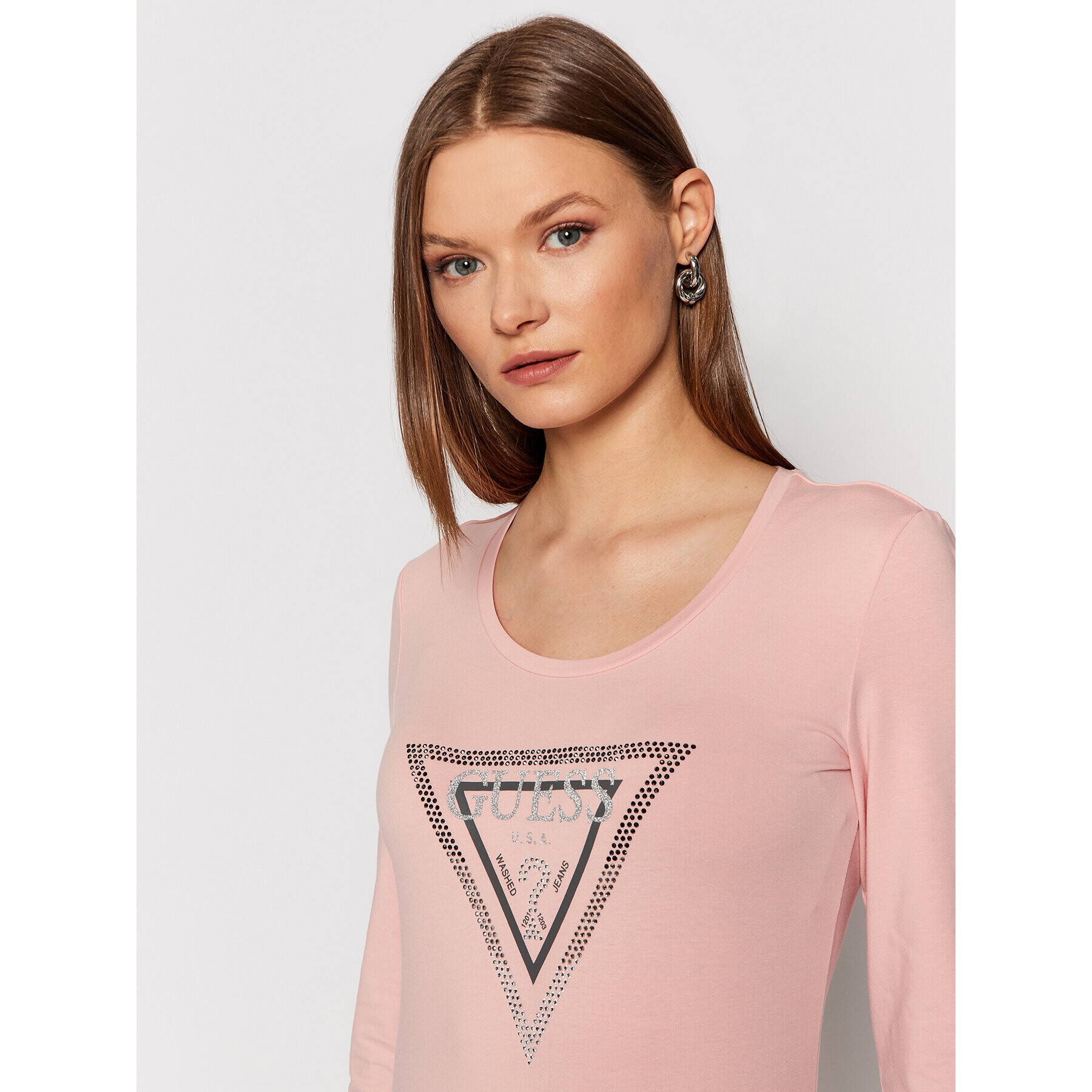 Guess Блуза Amalur W1BI47 J1311 Розов Regular Fit - Pepit.bg
