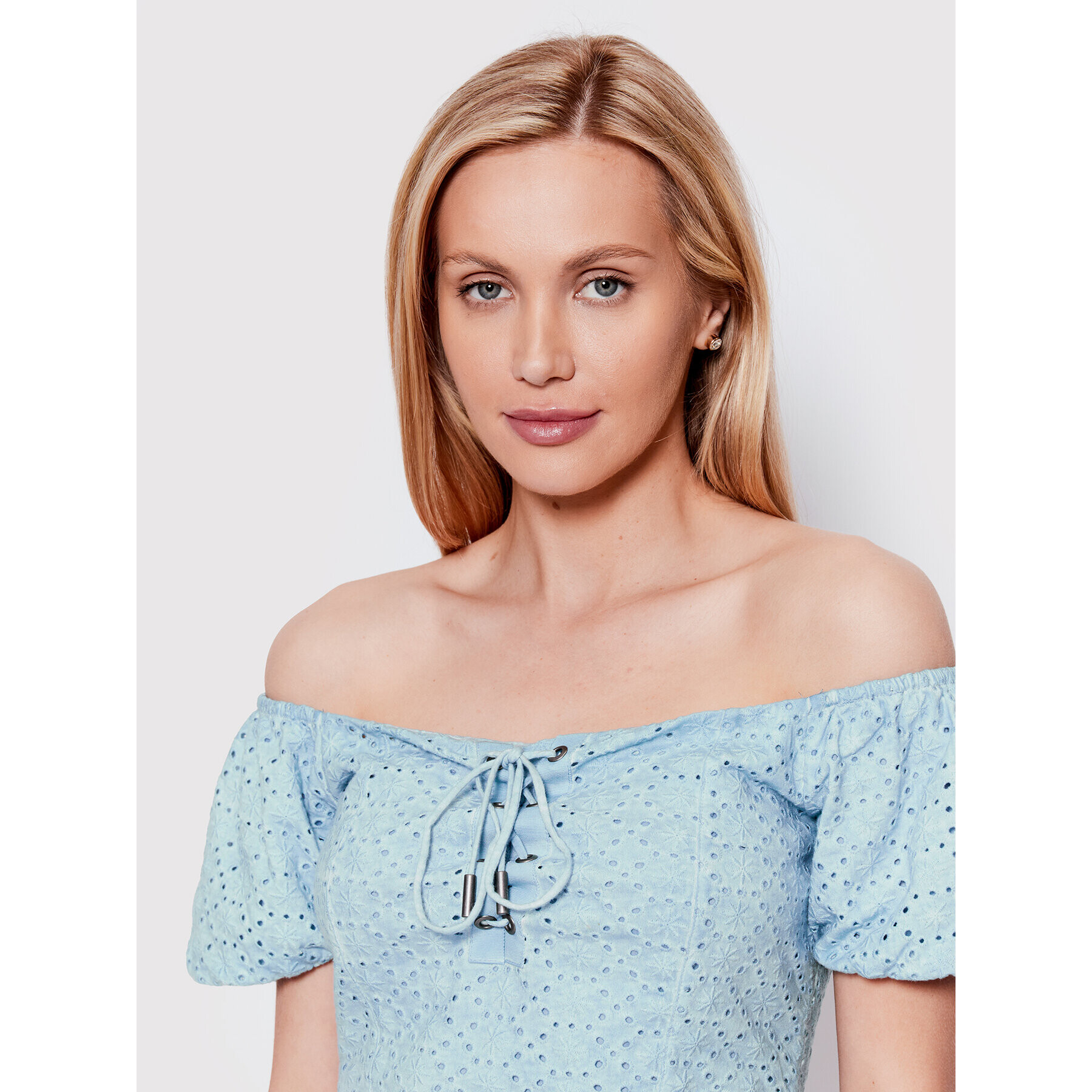 Guess Блуза Beatrix W2GP27 KB430 Син Slim Fit - Pepit.bg