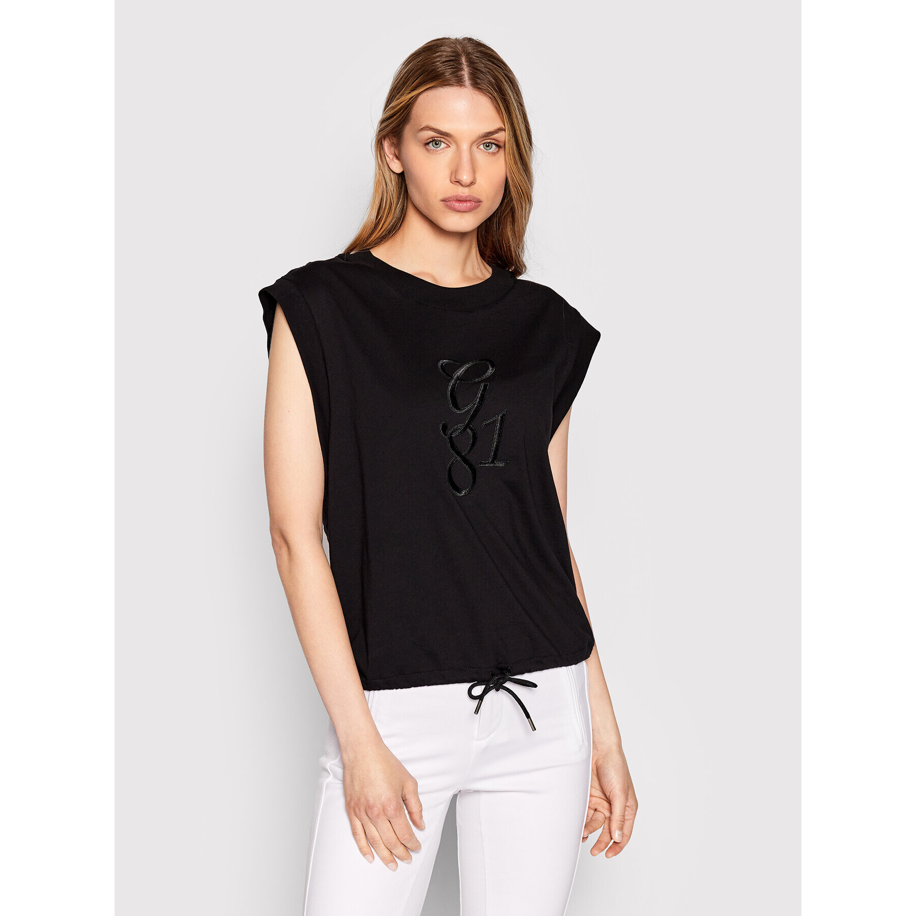 Guess Блуза Bridgette W2GP28 JA900 Черен Relaxed Fit - Pepit.bg