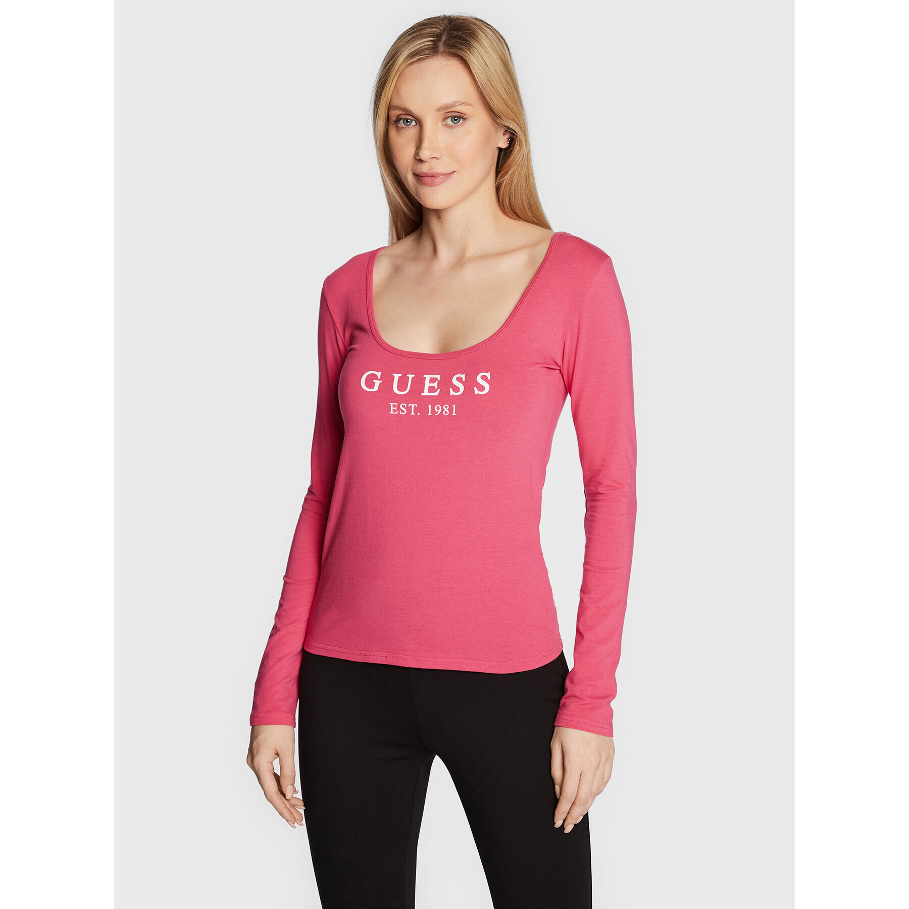 Guess Блуза Carrie O2BM31 KBBU1 Розов Regular Fit - Pepit.bg