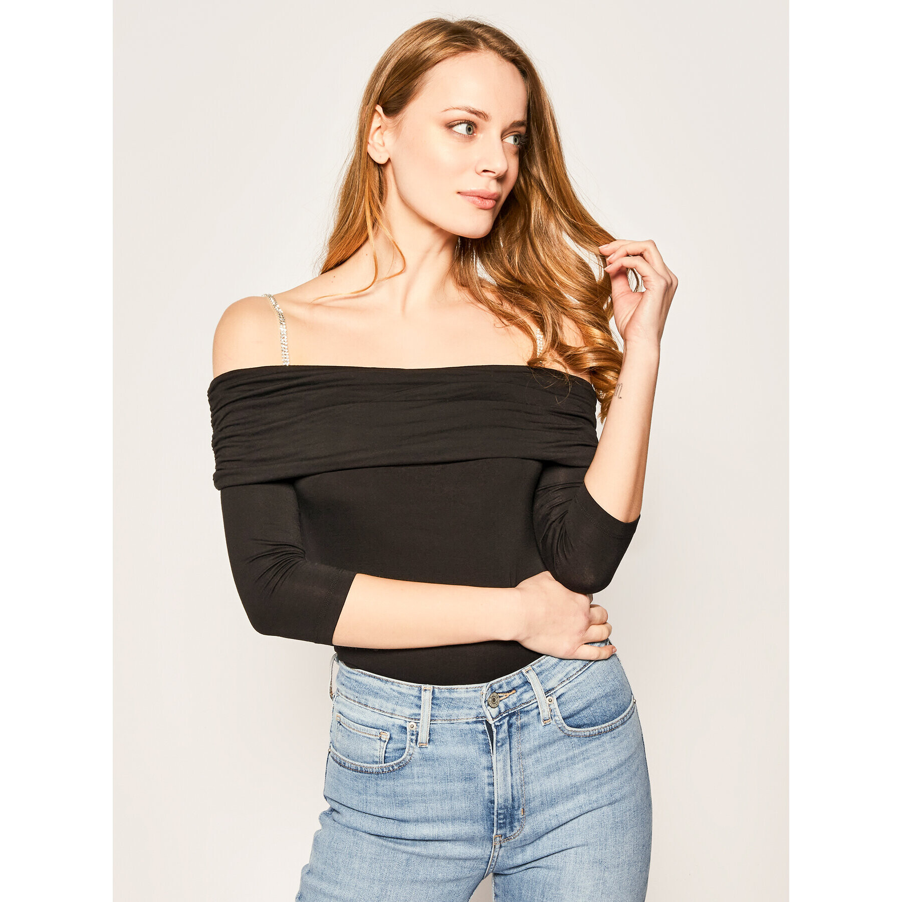 Guess Блуза Cerere W0GP40 K68D0 Черен Slim Fit - Pepit.bg