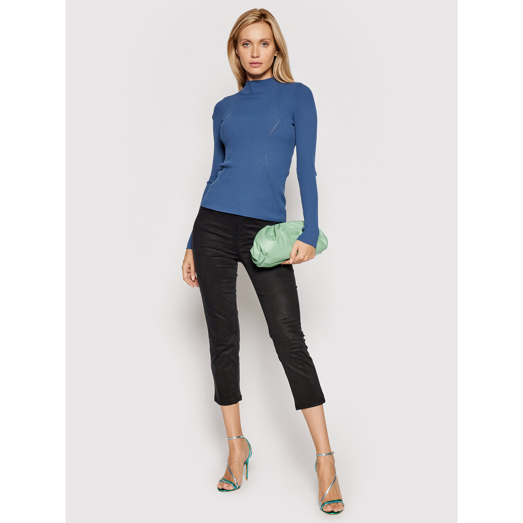 Guess Блуза Clea W1YR84 Z2DC0 Тъмносин Slim Fit - Pepit.bg