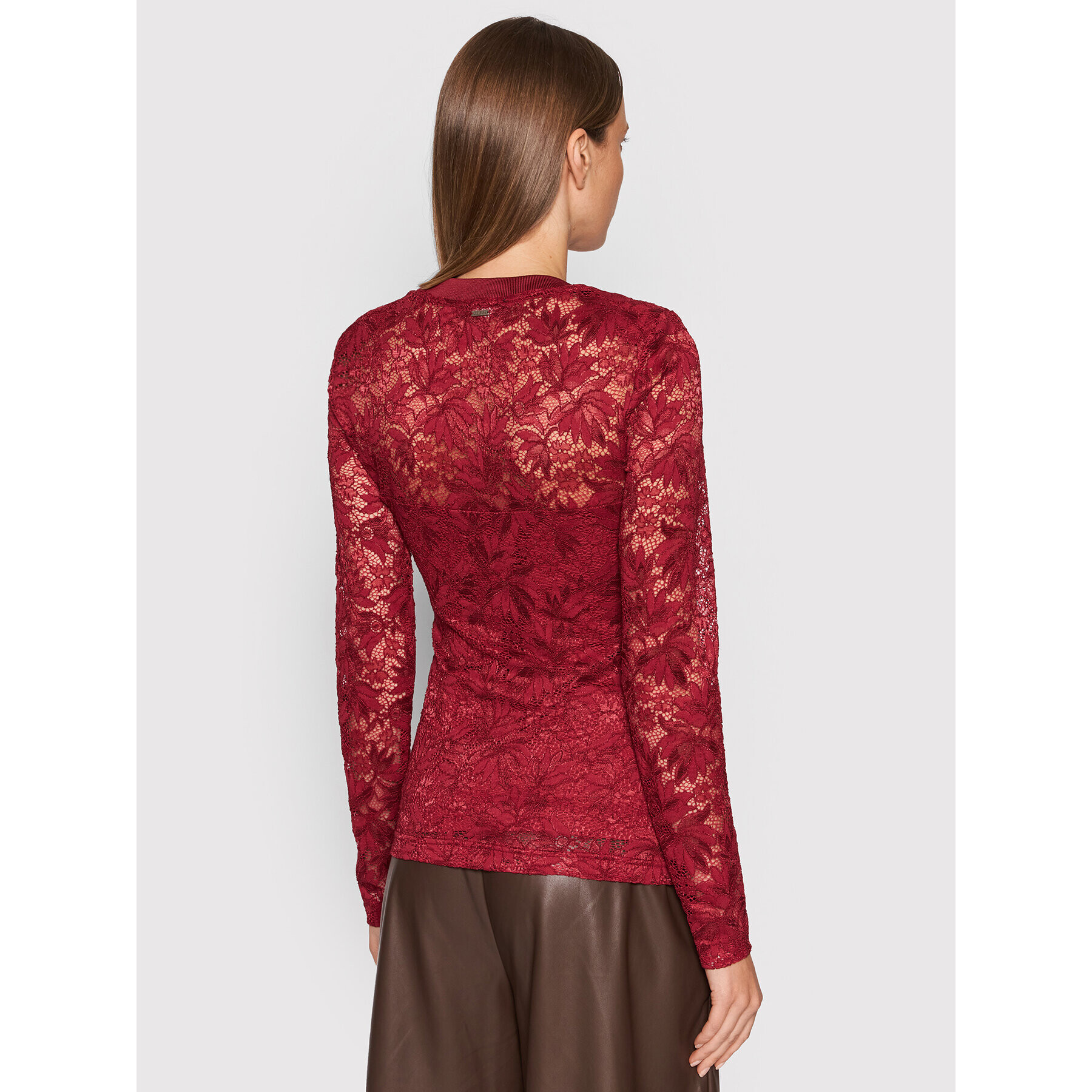 Guess Блуза Dalia W1BP11 KAQN0 Бордо Regular Fit - Pepit.bg