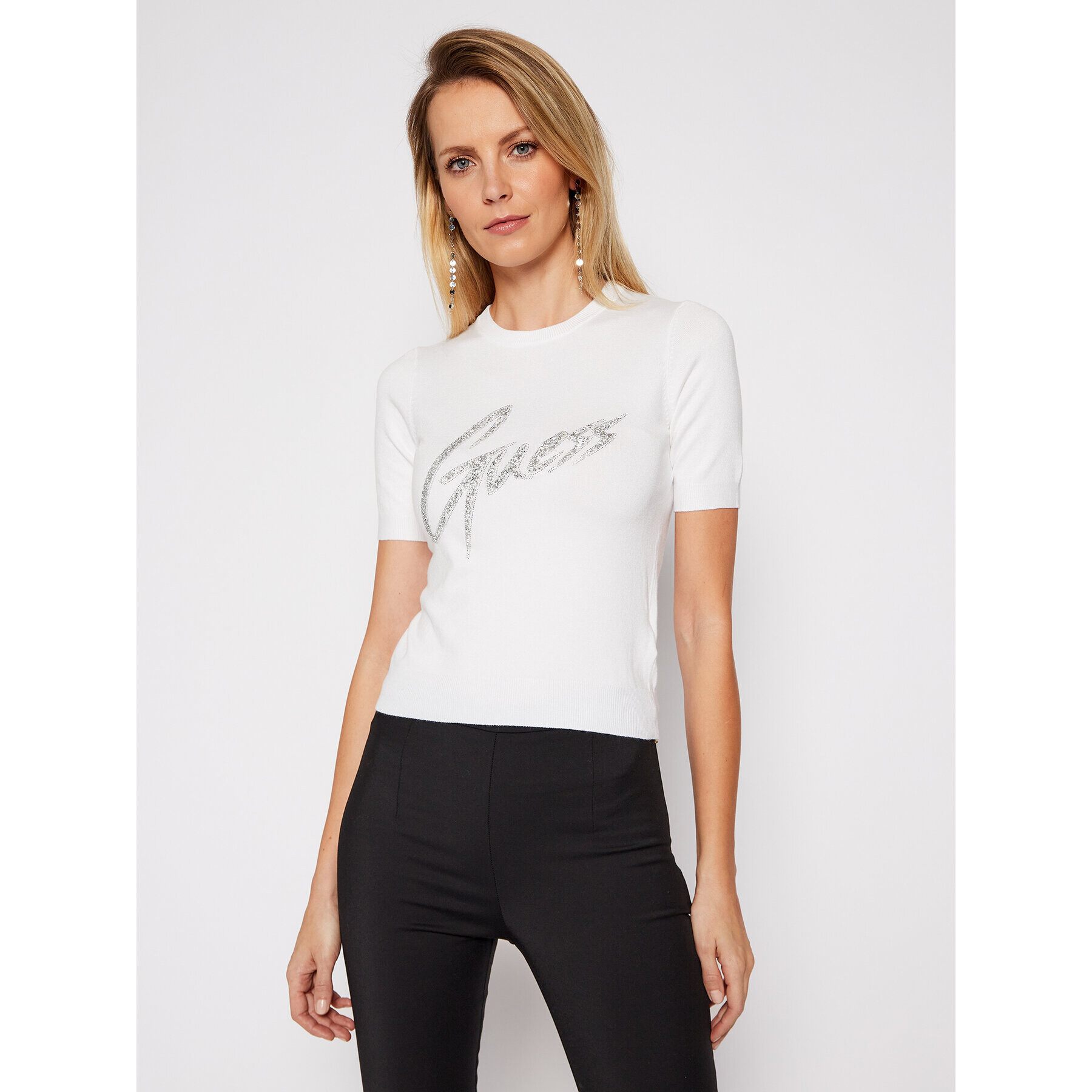 Guess Блуза Debora W1RR85 Z2NQ0 Бял Regular Fit - Pepit.bg