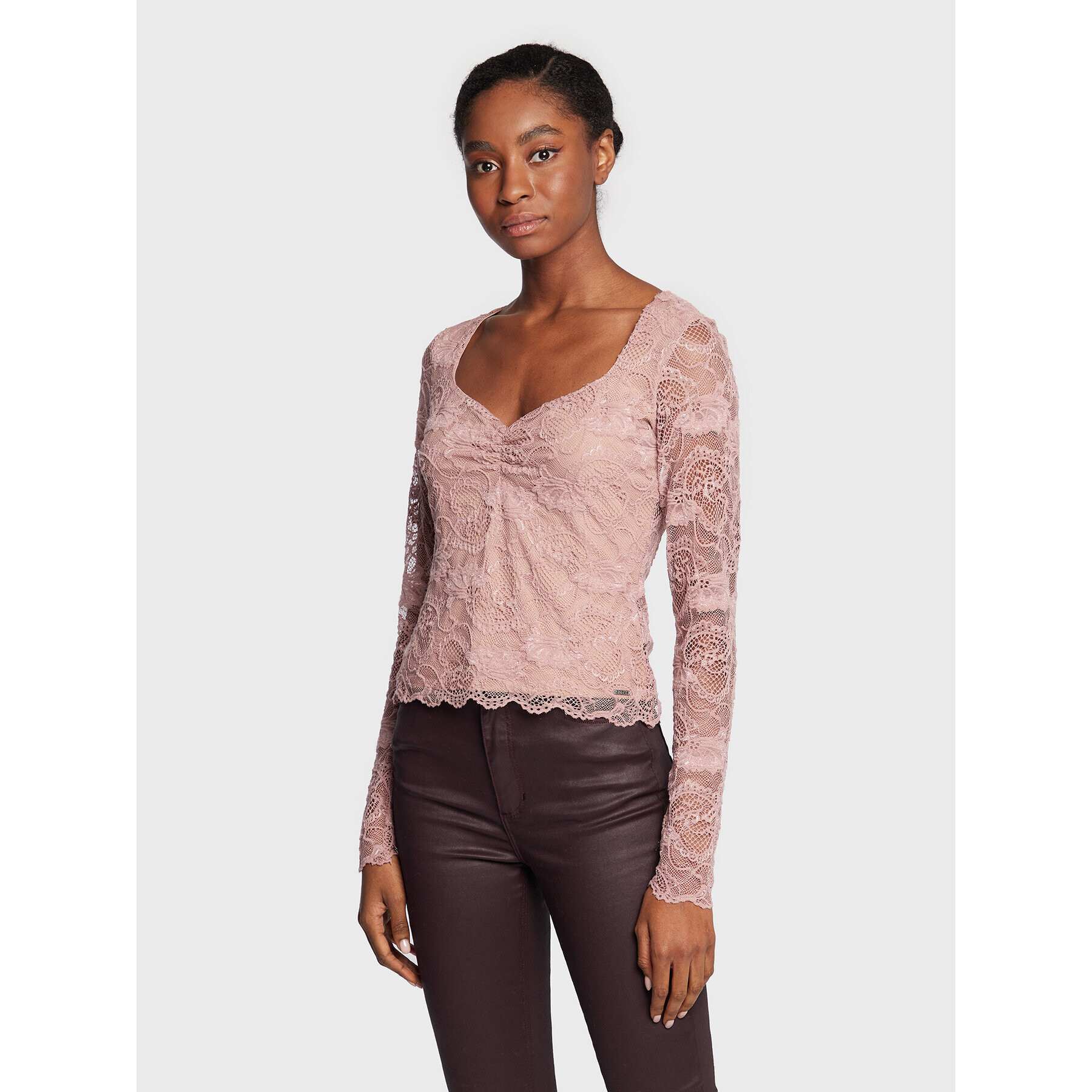 Guess Блуза Gemma W2BP31 KBE10 Розов Regular Fit - Pepit.bg