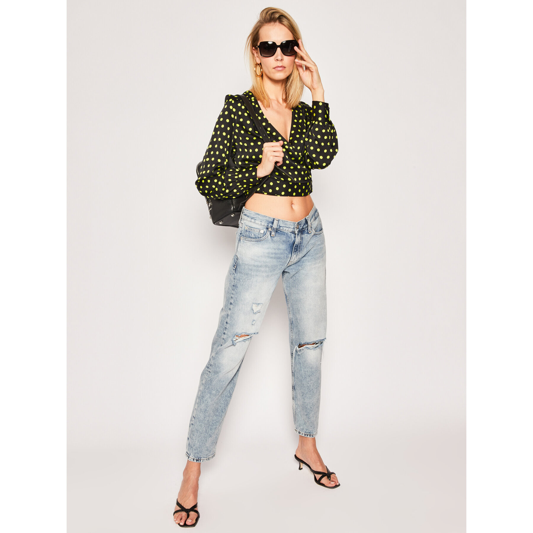 Guess Блуза Gladys W0GH89 WCUO0 Черен Regular Fit - Pepit.bg