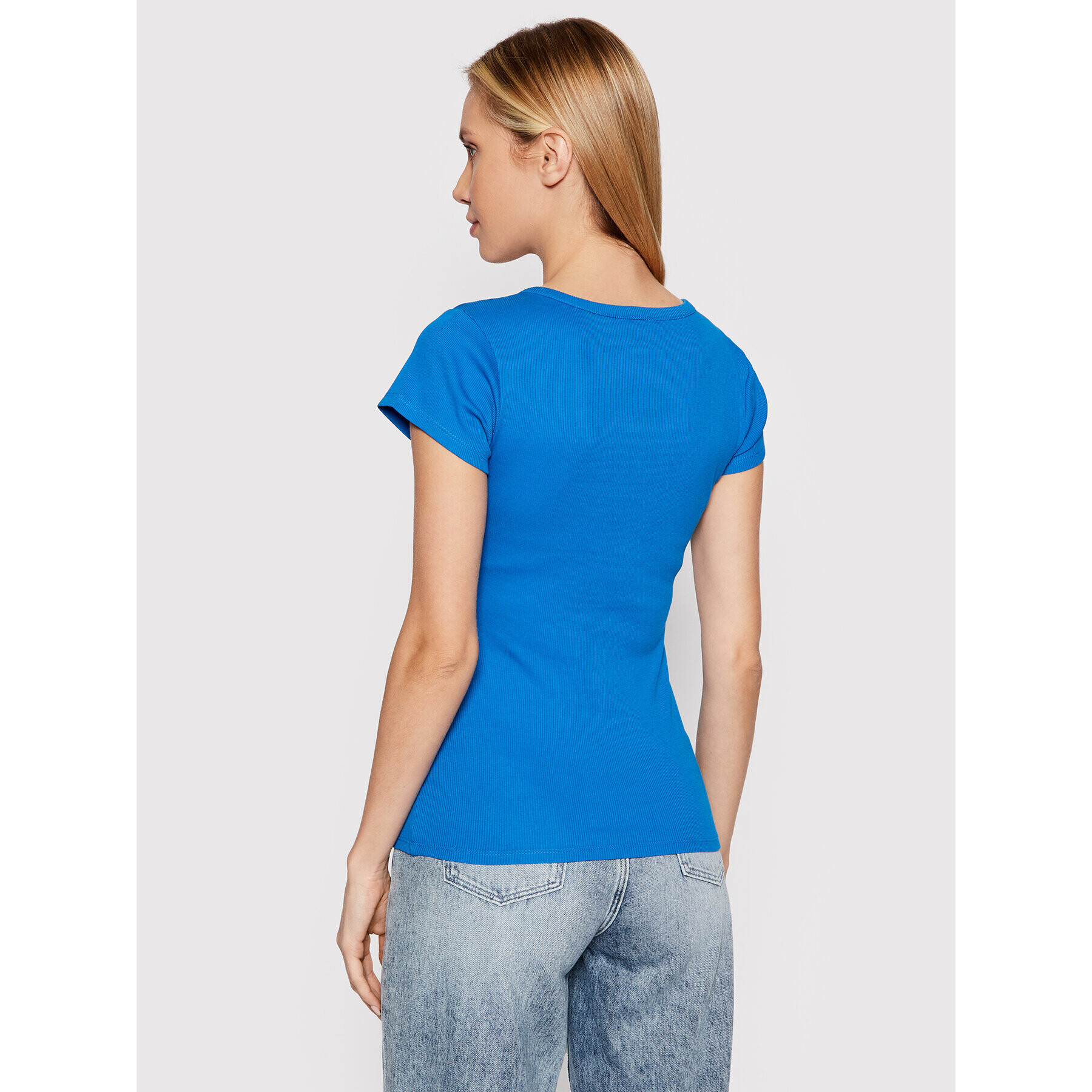 Guess Блуза Henley W0GI62 R9I50 Син Slim Fit - Pepit.bg