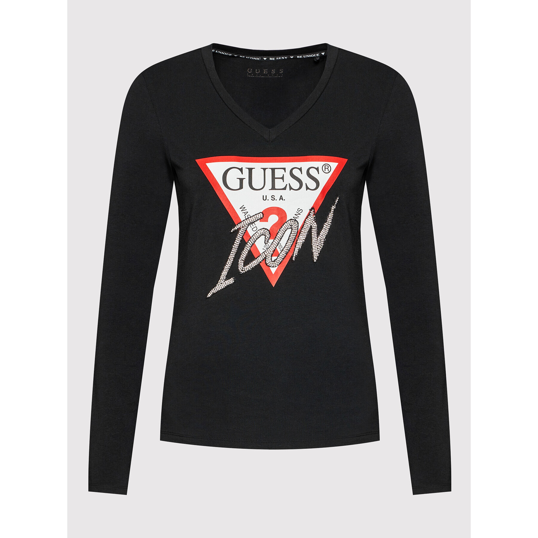 Guess Блуза Icon W1BI21 J1311 Черен Regular Fit - Pepit.bg