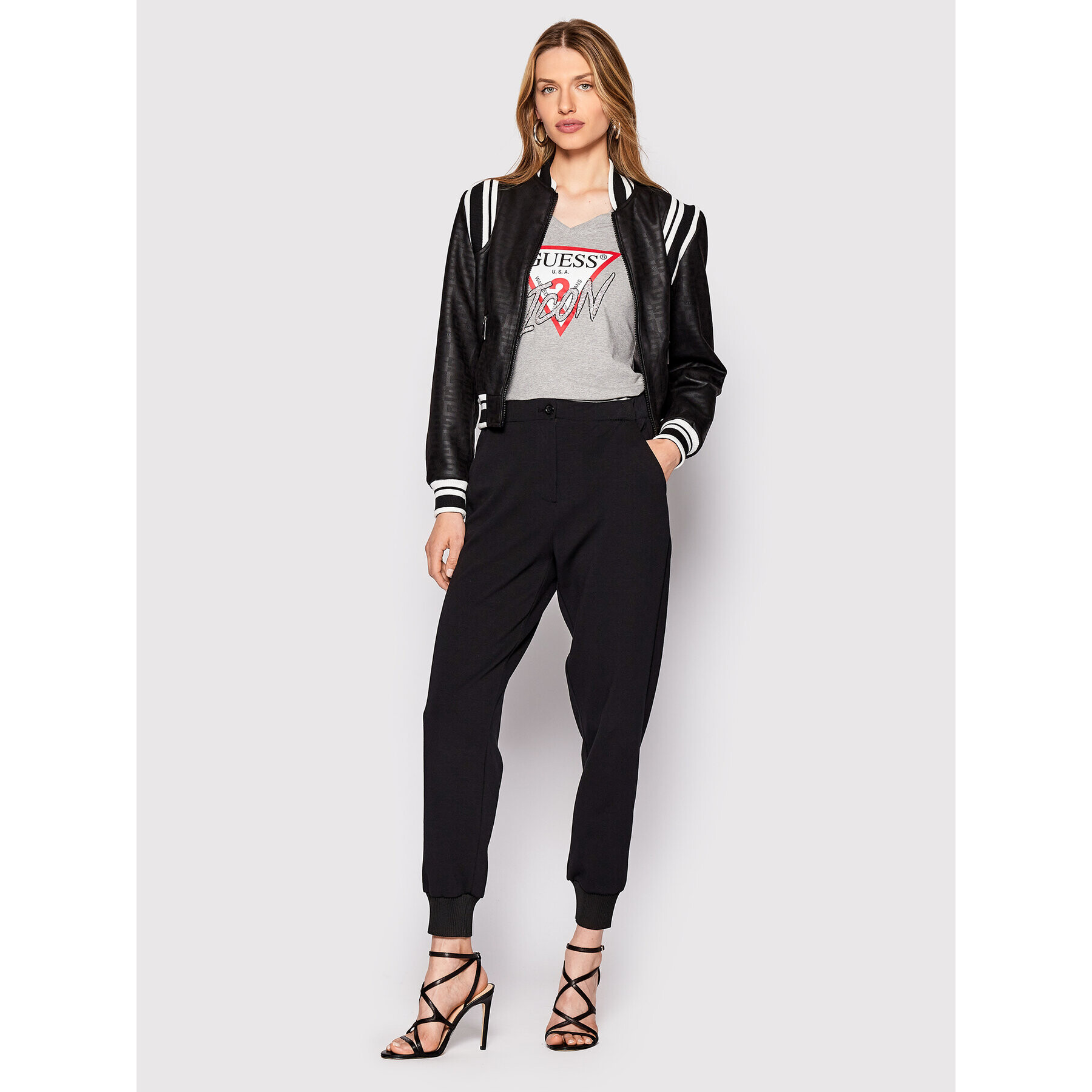 Guess Блуза Icon W1BI21 J1311 Сив Regular Fit - Pepit.bg