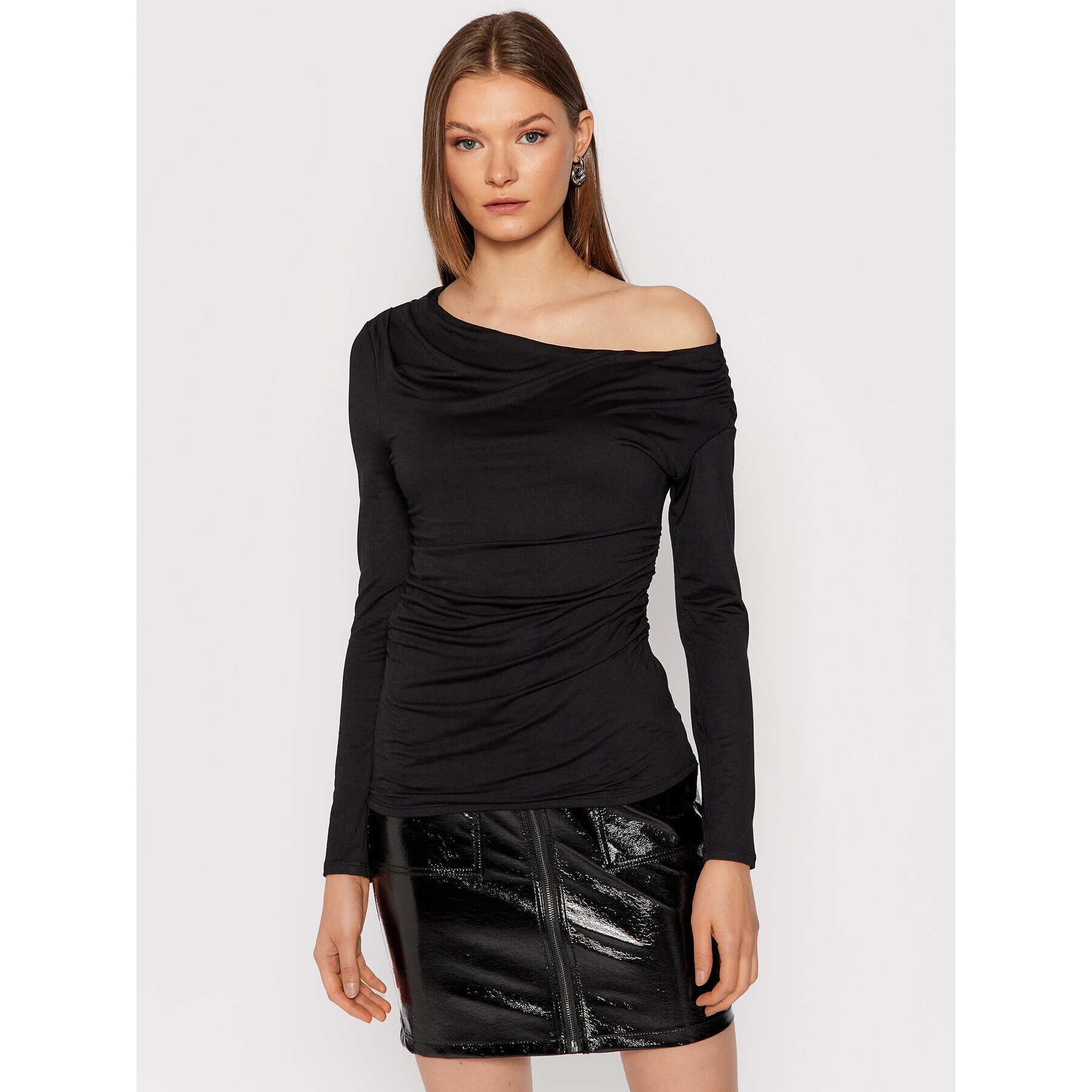 Guess Блуза Issa W1BP33 K1K91 Черен Slim Fit - Pepit.bg
