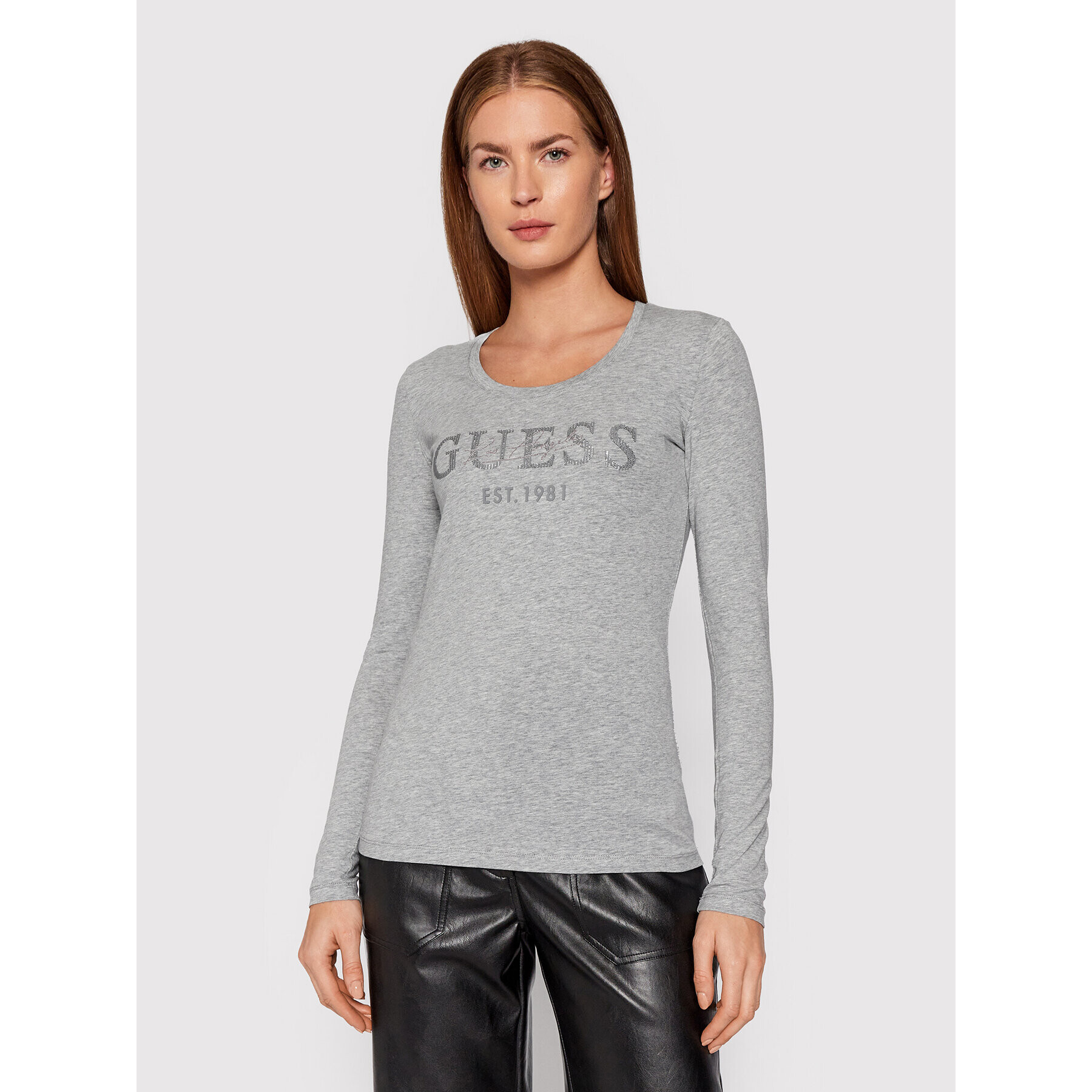 Guess Блуза Izaga W1BI03 J1311 Сив Regular Fit - Pepit.bg