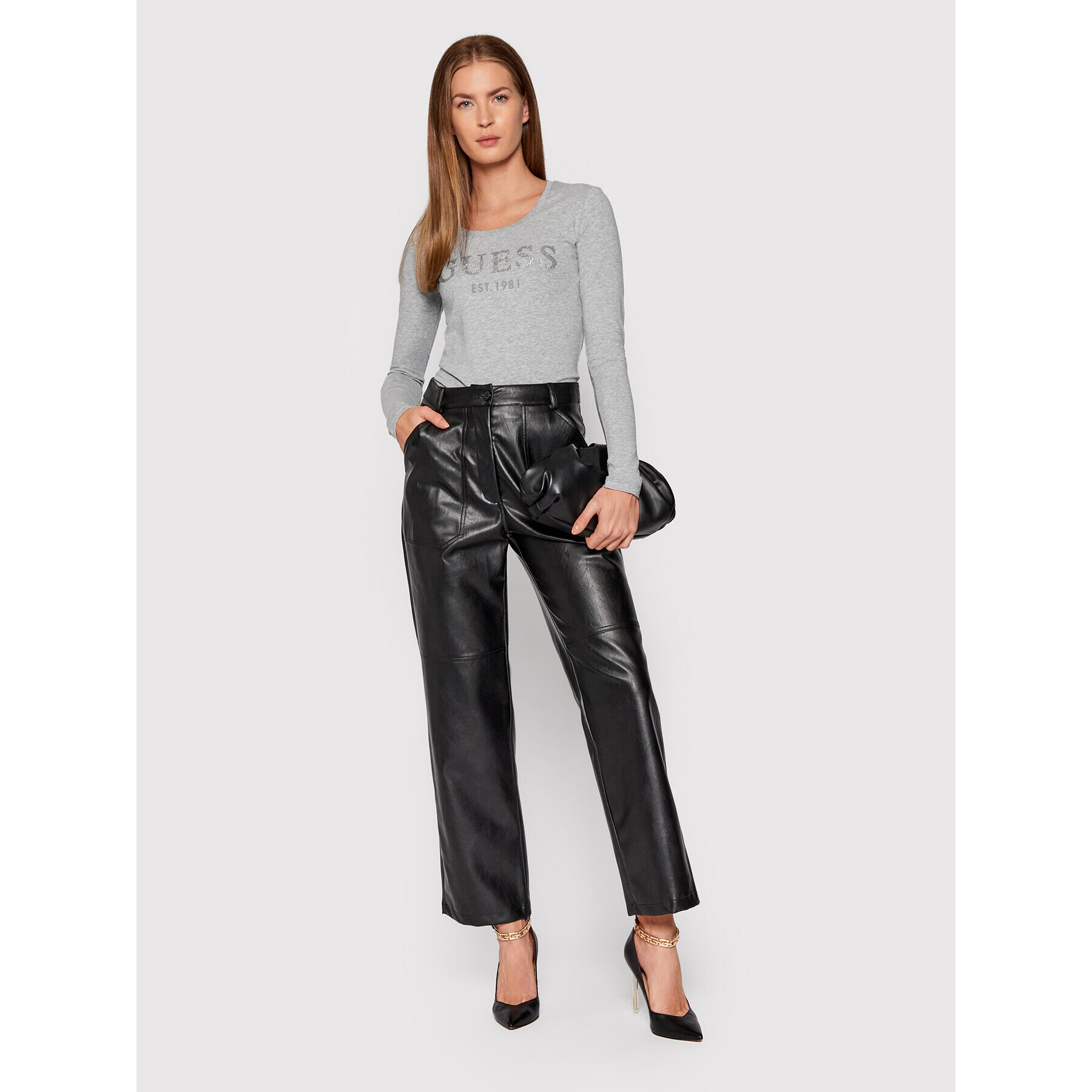 Guess Блуза Izaga W1BI03 J1311 Сив Regular Fit - Pepit.bg