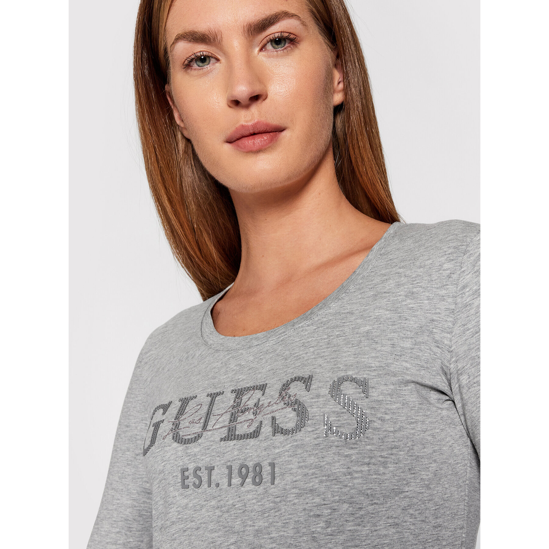 Guess Блуза Izaga W1BI03 J1311 Сив Regular Fit - Pepit.bg