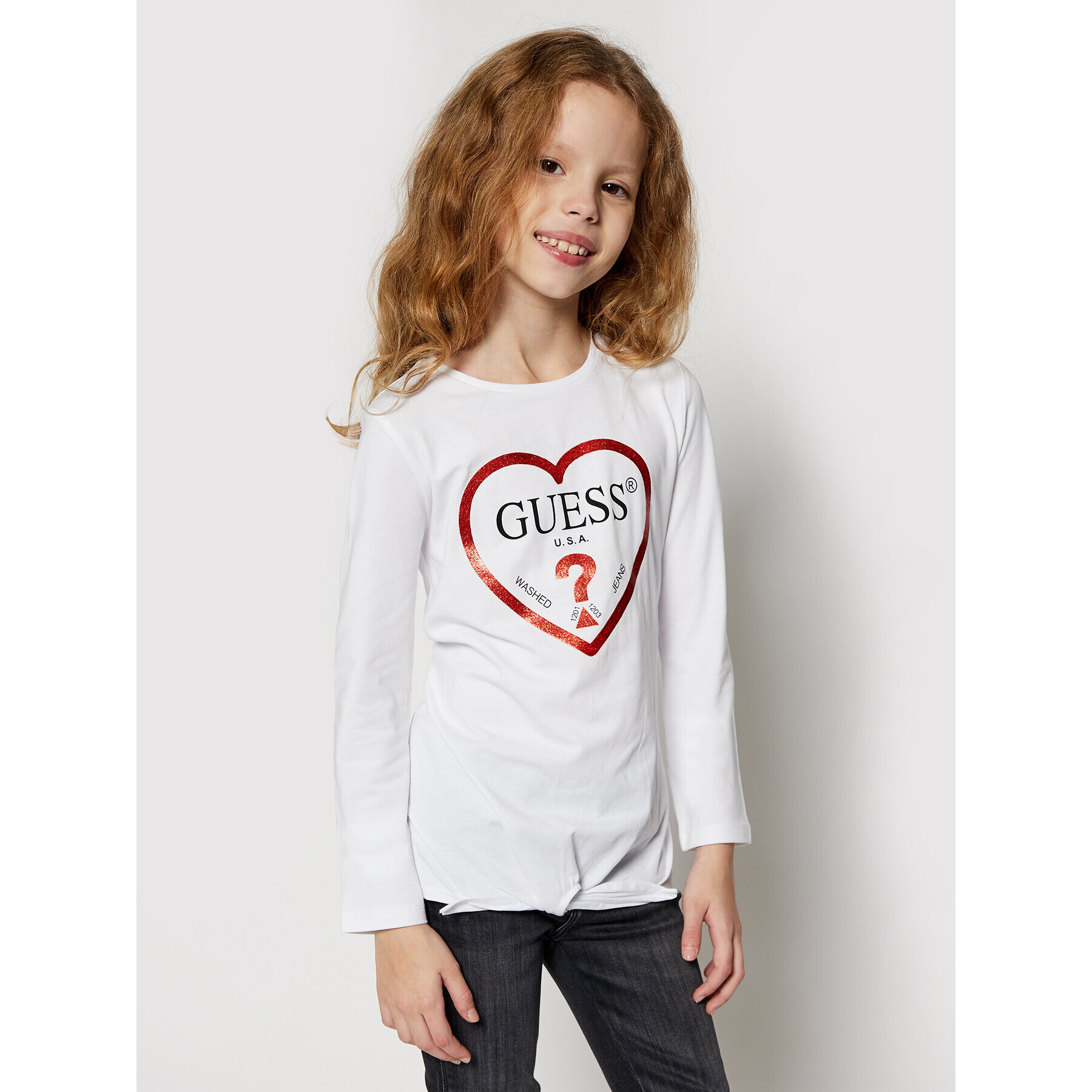 Guess Блуза J0YI16 K6YW0 Бял Regular Fit - Pepit.bg