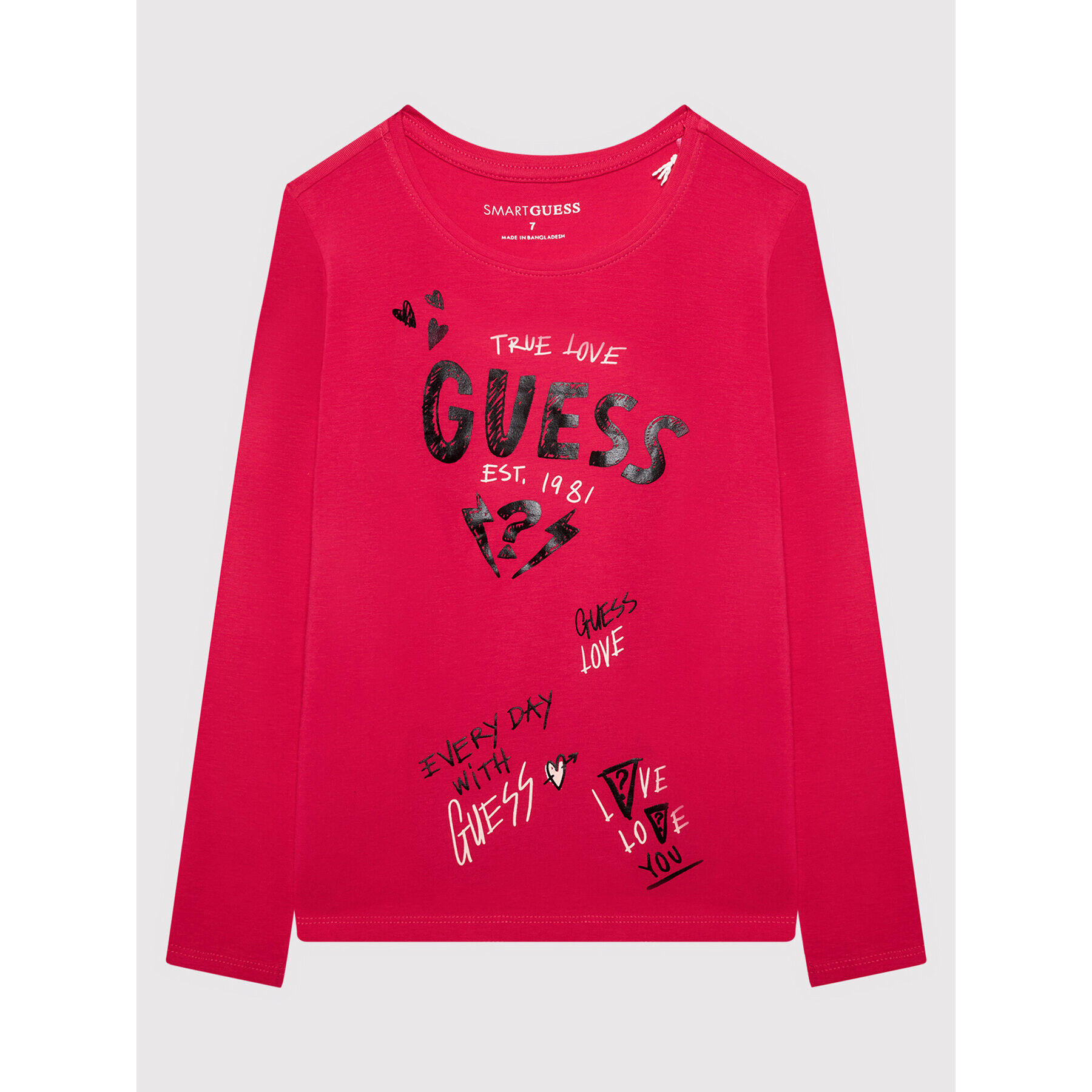 Guess Блуза J1BI02 J1311 Розов Regular Fit - Pepit.bg