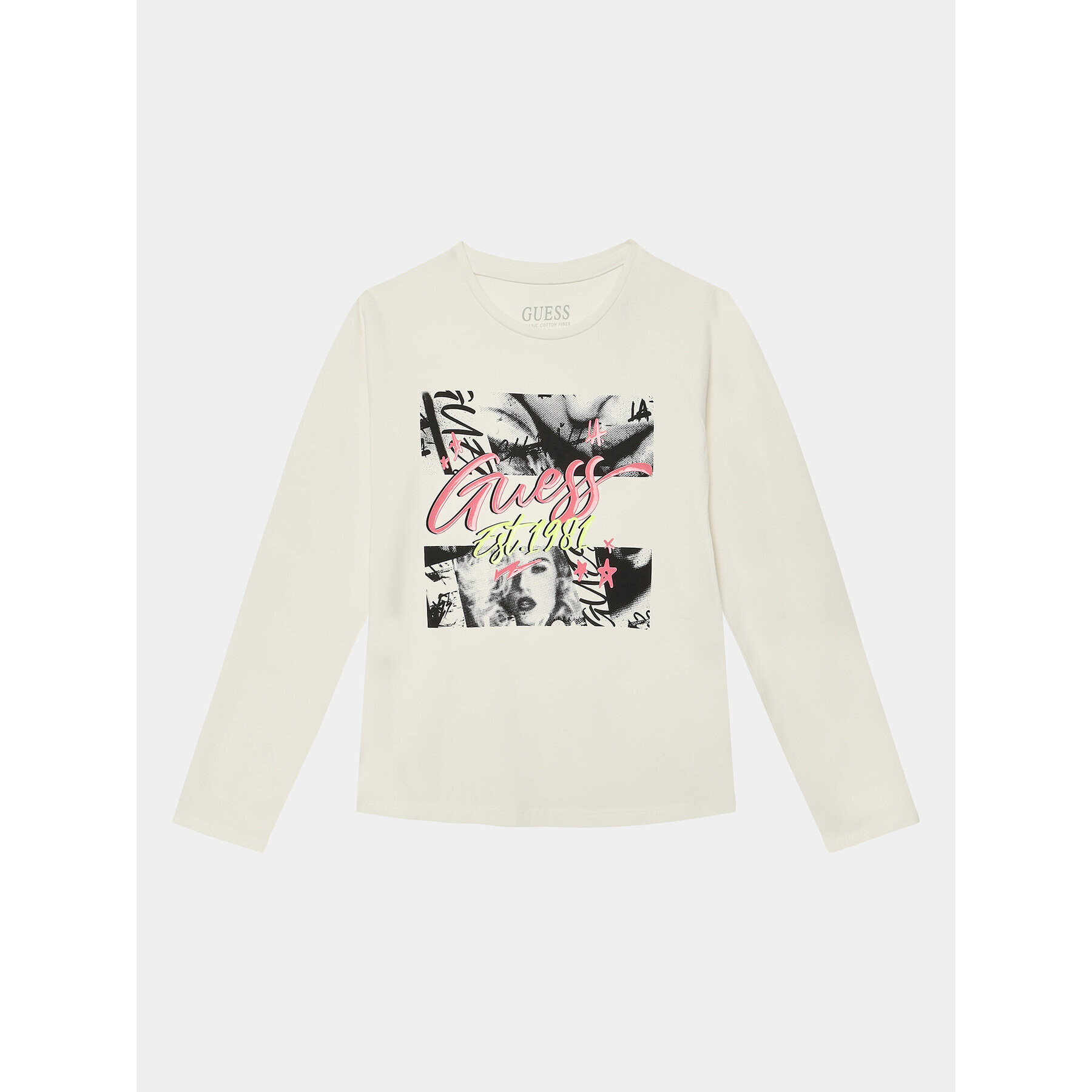 Guess Блуза J3BI01 J1314 Екрю Regular Fit - Pepit.bg