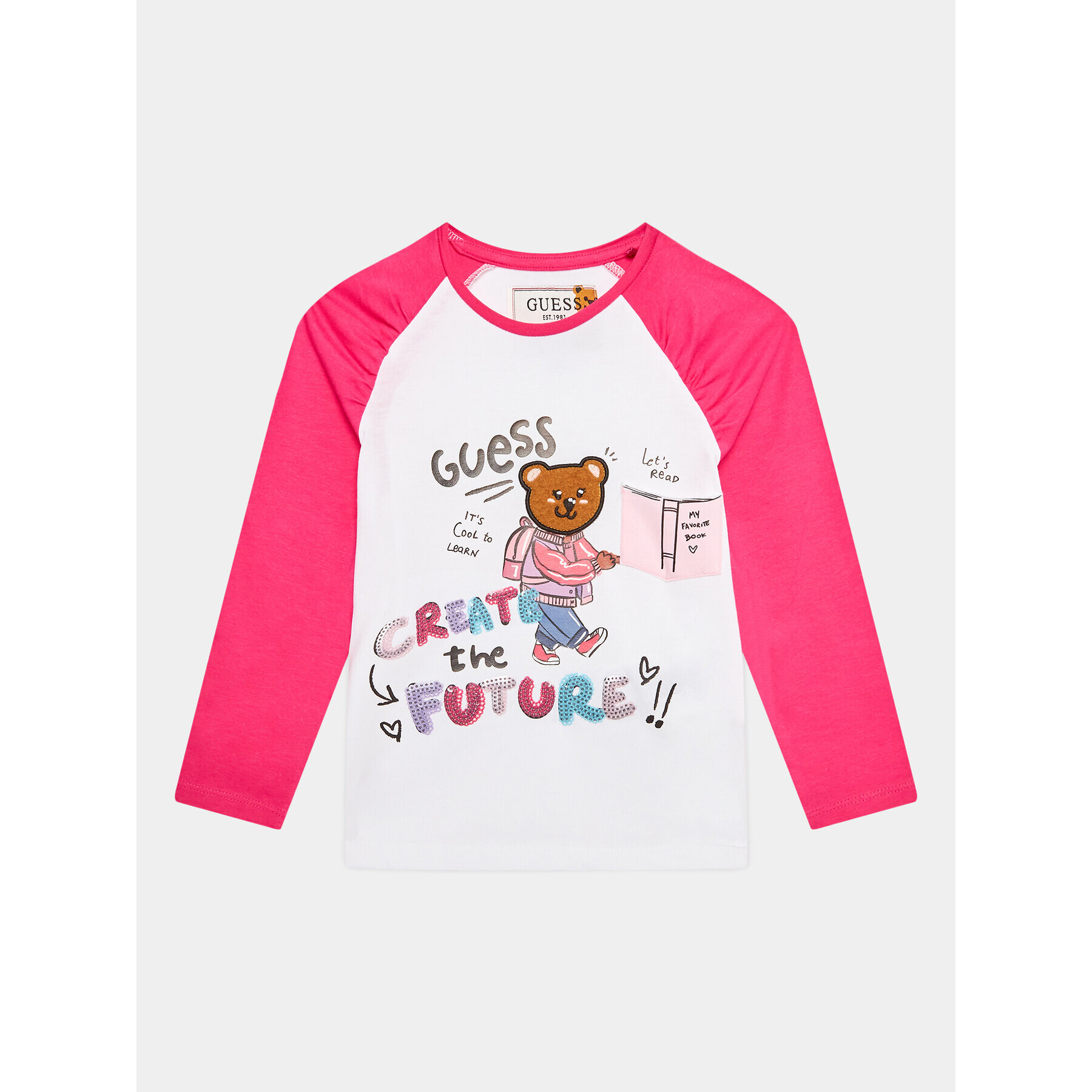 Guess Блуза K3YI07 K6YW3 Бял Regular Fit - Pepit.bg