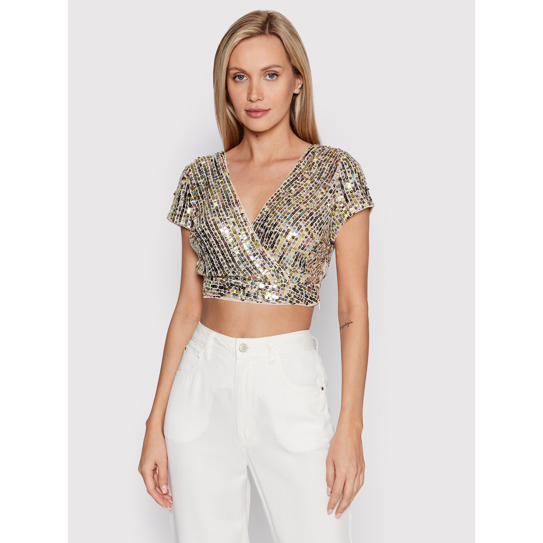 Guess Блуза Kiki W2GP39 KB340 Златист Regular Fit - Pepit.bg