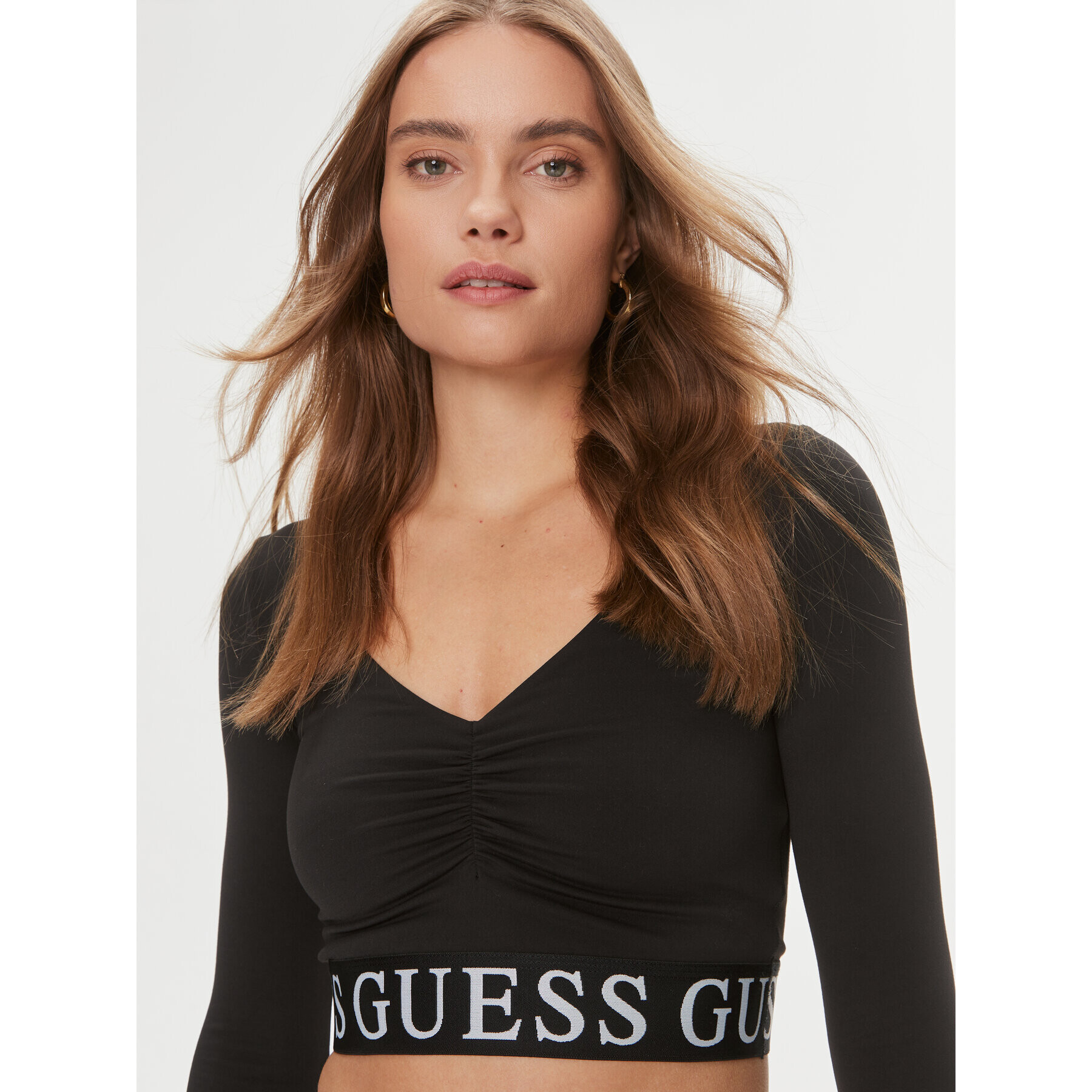 Guess Блуза Kiran V3BP08 MC04Z Черен Slim Fit - Pepit.bg