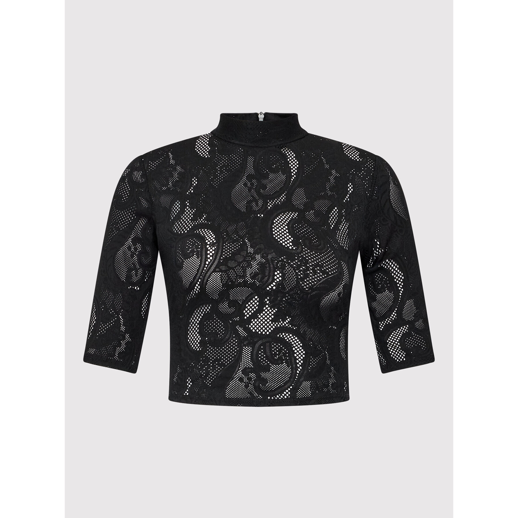 Guess Блуза Lace W2GP21 KB330 Черен Slim Fit - Pepit.bg