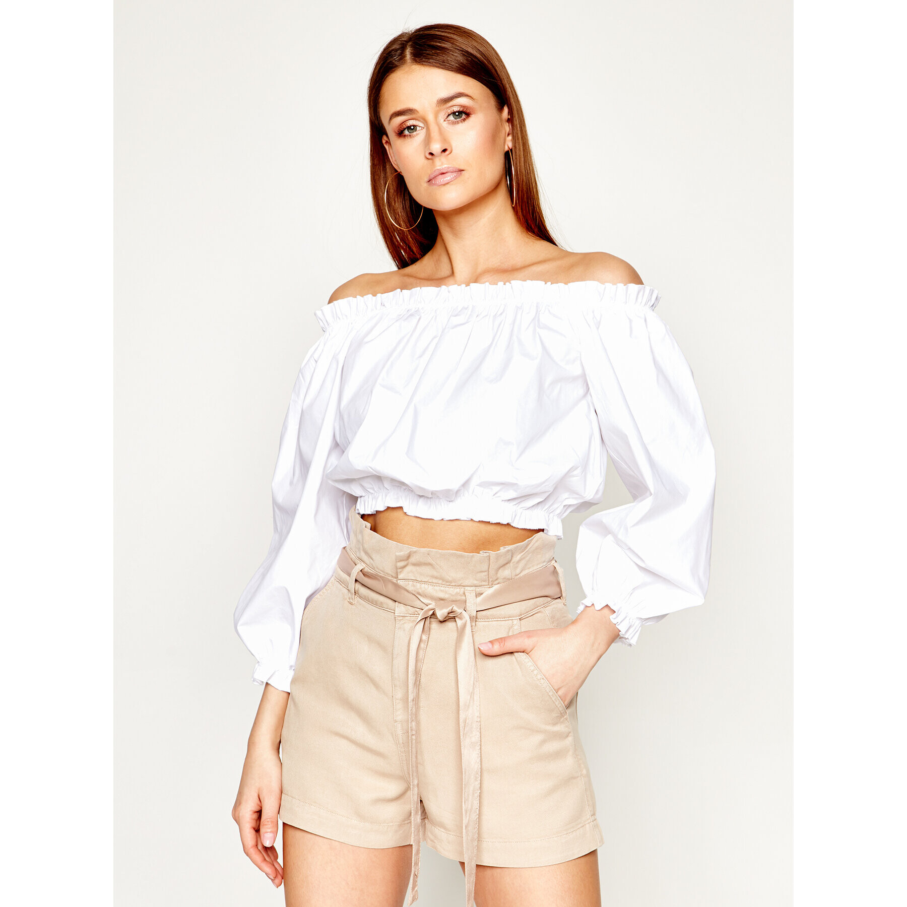 Guess Блуза Lavinia W0GH24 WCTR0 Бял Regular Fit - Pepit.bg