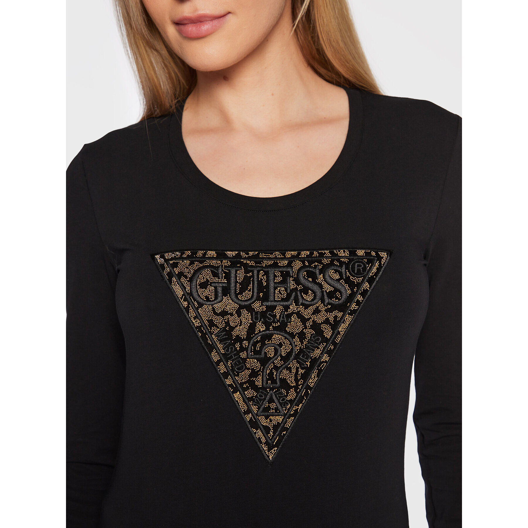 Guess Блуза Lidia W2BI67 J1300 Черен Slim Fit - Pepit.bg