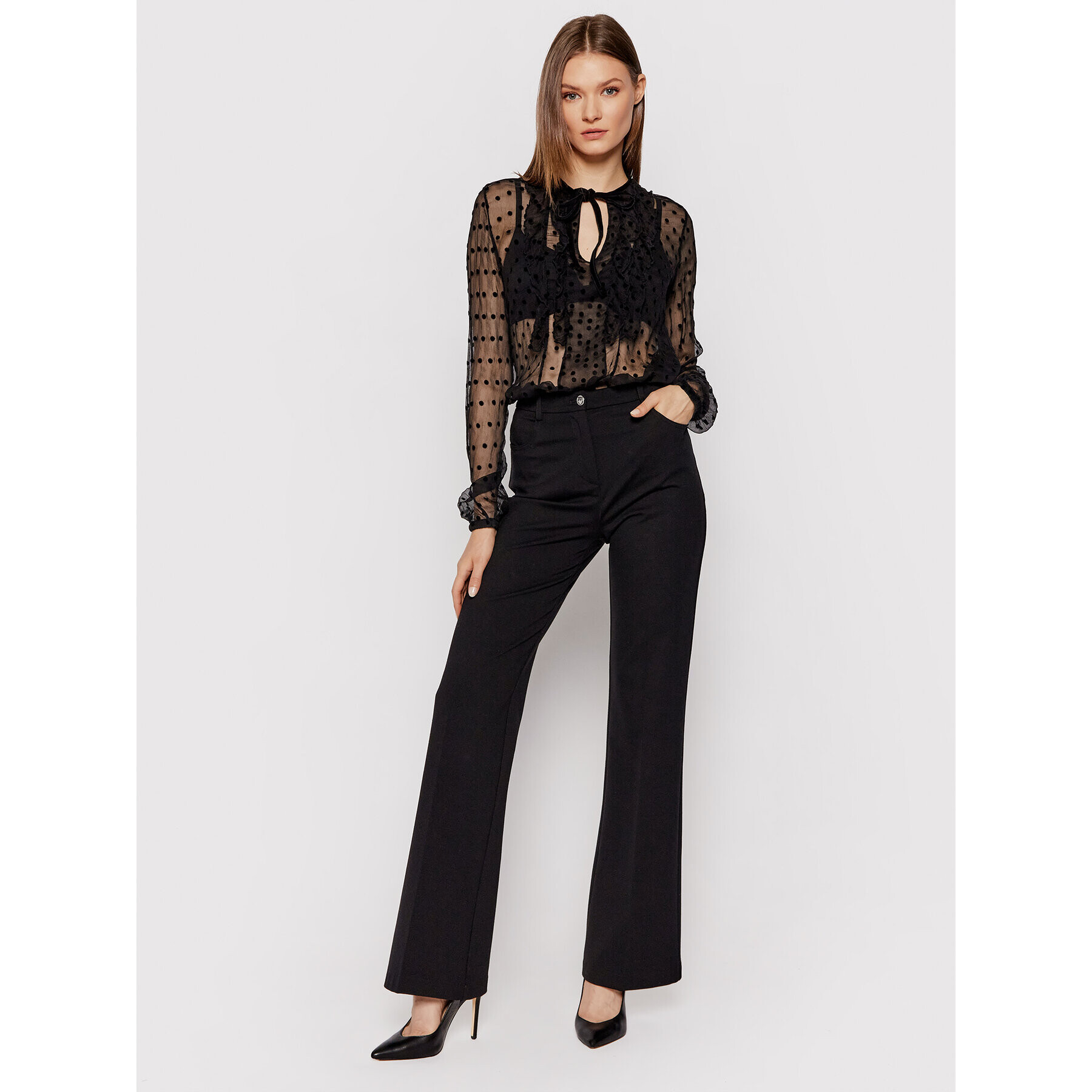 Guess Блуза Lucilla W1YH97 WE0Y0 Черен Regular Fit - Pepit.bg