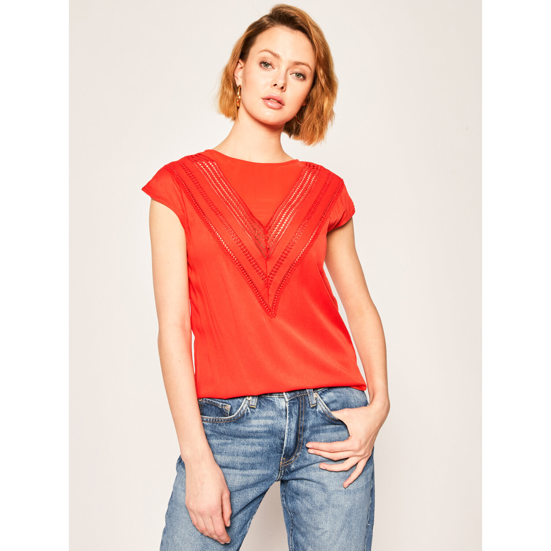 Guess Блуза Malika W0GH85 WC9Z0 Червен Regular Fit - Pepit.bg