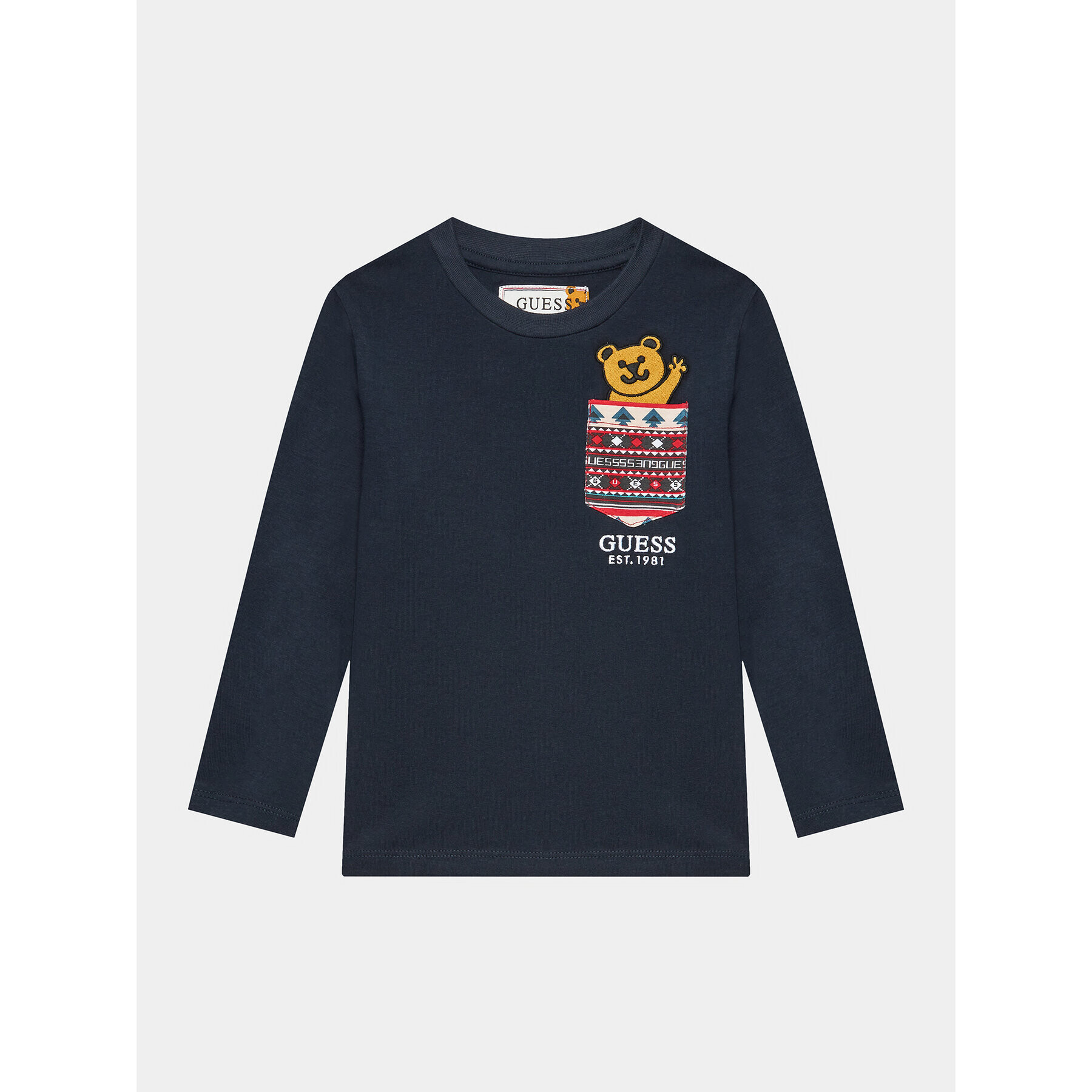 Guess Блуза N3BI06 I3Z13 Тъмносин Regular Fit - Pepit.bg